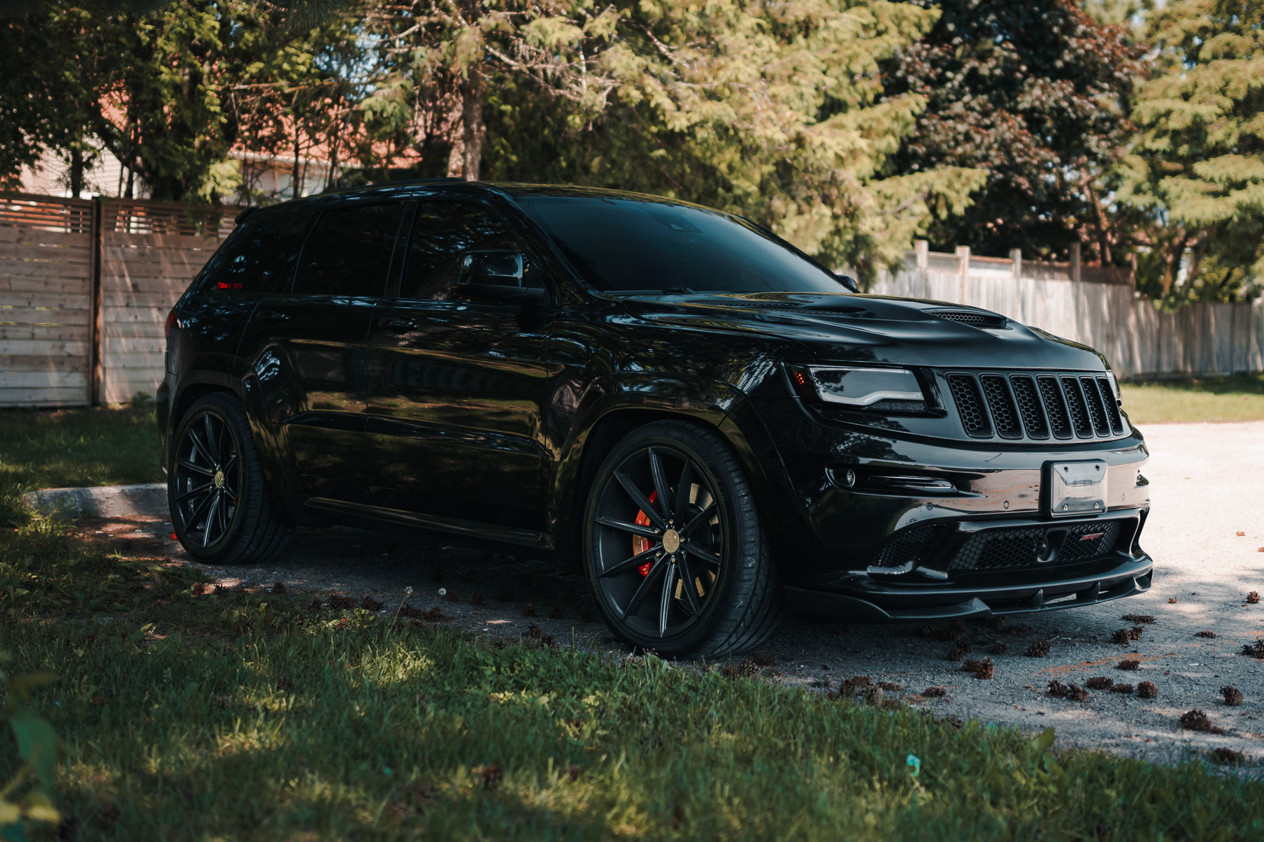 A 2016 Jeep SRT8 on 20 Inch Blaque Diamond BD-11 Gloss Black Wheels
