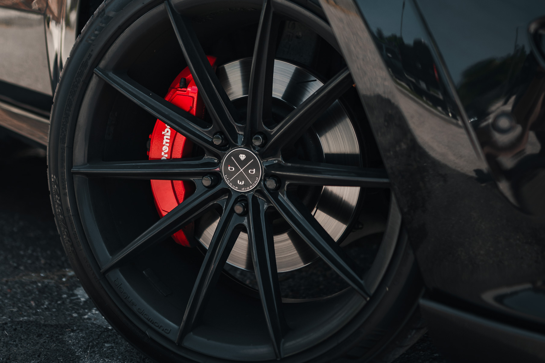 A 2016 Jeep SRT8 on 20 Inch Blaque Diamond BD-11 Gloss Black Wheels