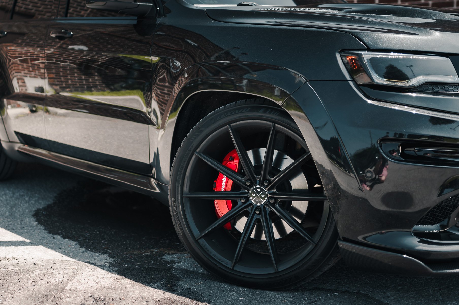 A 2016 Jeep SRT8 on 20 Inch Blaque Diamond BD-11 Gloss Black Wheels