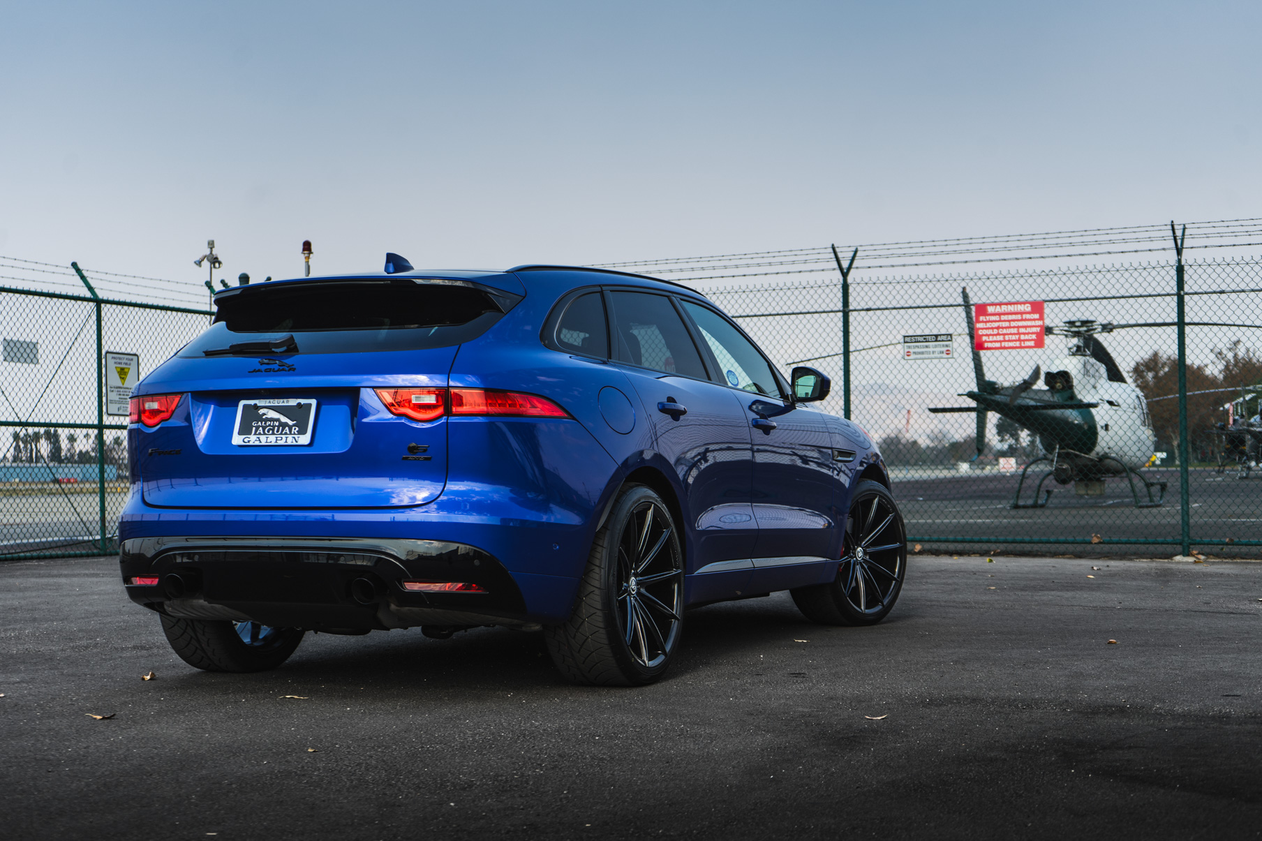 A 2018 Jaguar F on 22 Inch Blaque Diamond BD-11 Gloss Black Wheels