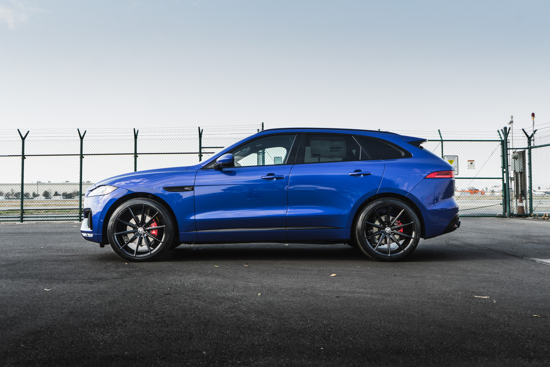 A 2018 Jaguar F on 22 Inch Blaque Diamond BD-11 Gloss Black Wheels
