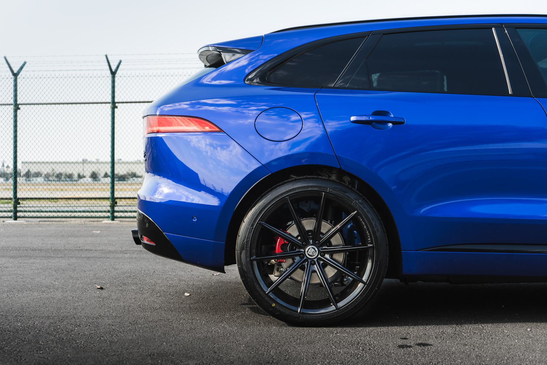 A 2018 Jaguar F on 22 Inch Blaque Diamond BD-11 Gloss Black Wheels