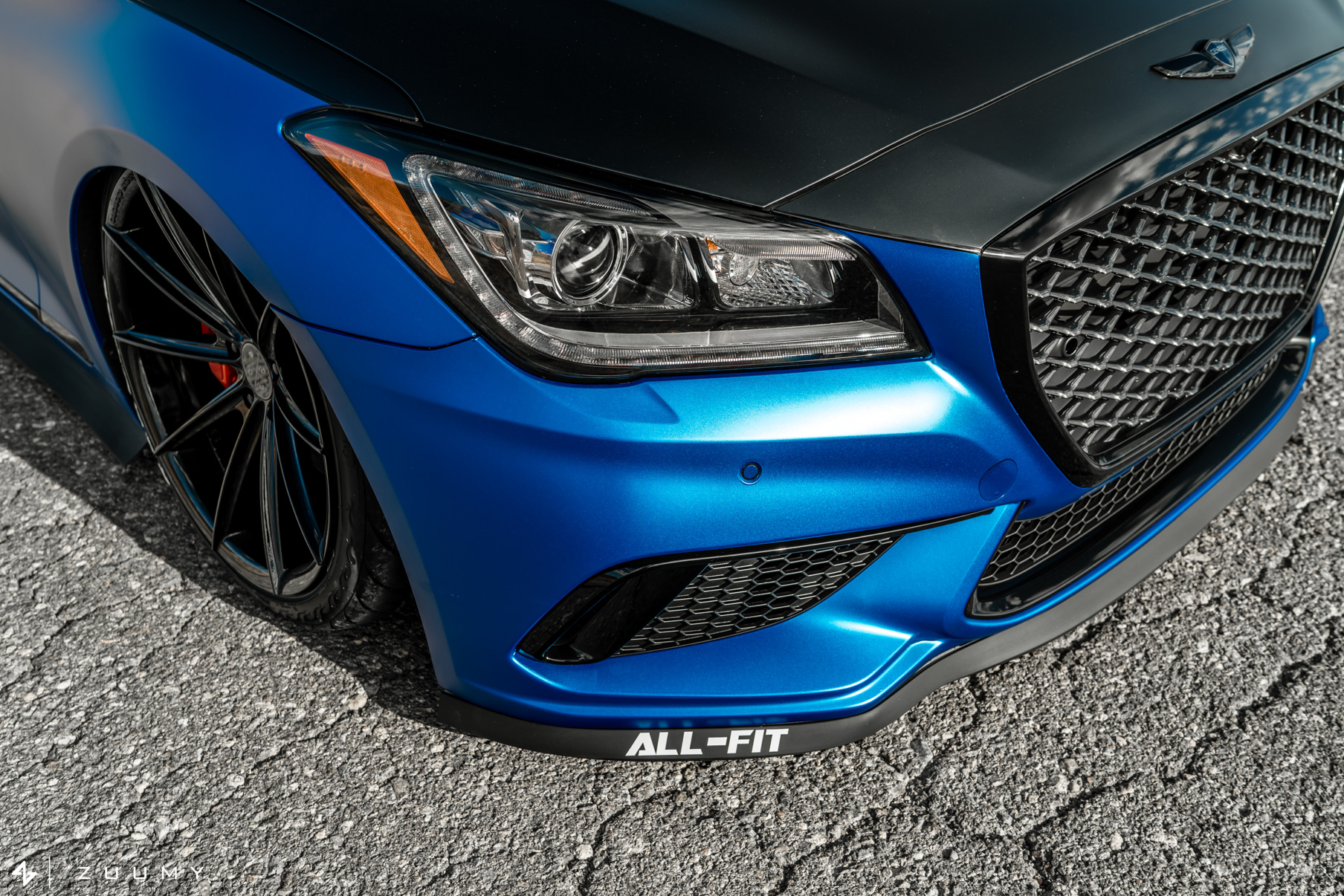 A 2015 Hyundai Genesis on 20 Inch Blaque Diamond BD-11 Gloss Black Wheels