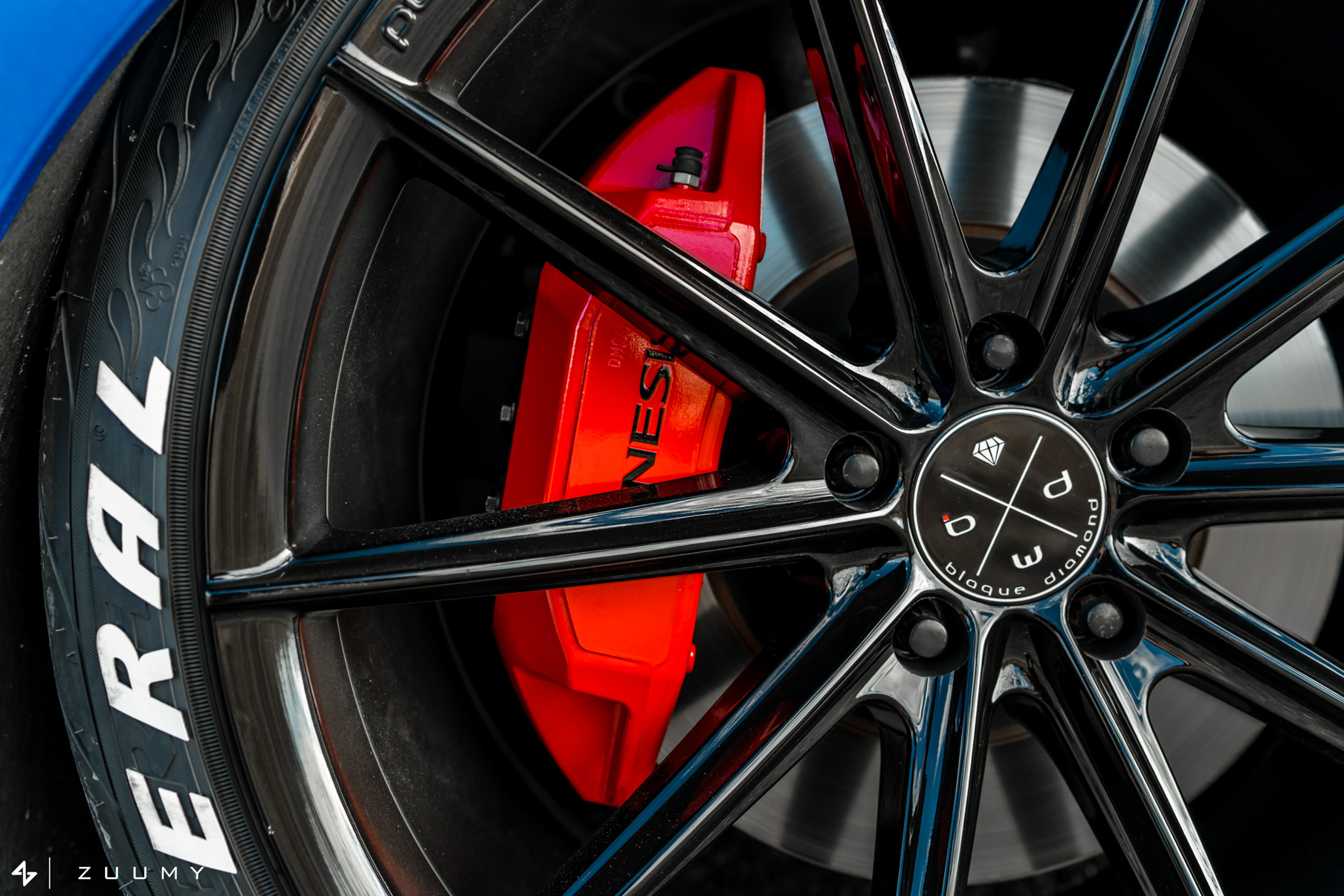 A 2015 Hyundai Genesis on 20 Inch Blaque Diamond BD-11 Gloss Black Wheels
