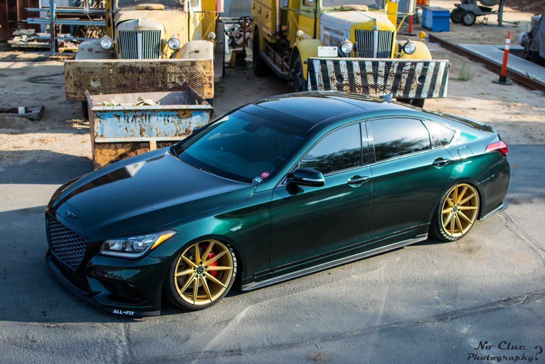 A 2015 Hyundai Genesis on 20 Inch Blaque Diamond BD-11 Gloss Black Wheels