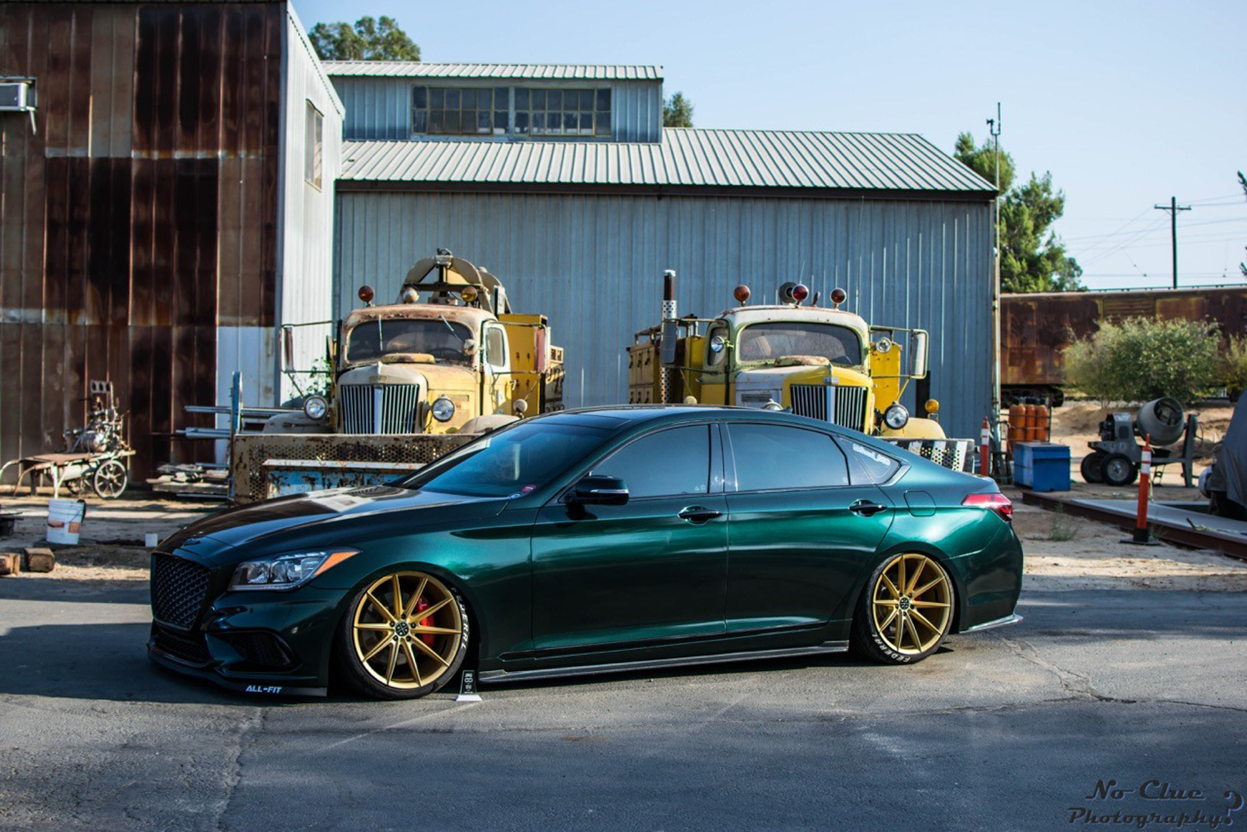 A 2015 Hyundai Genesis on 20 Inch Blaque Diamond BD-11 Gloss Black Wheels
