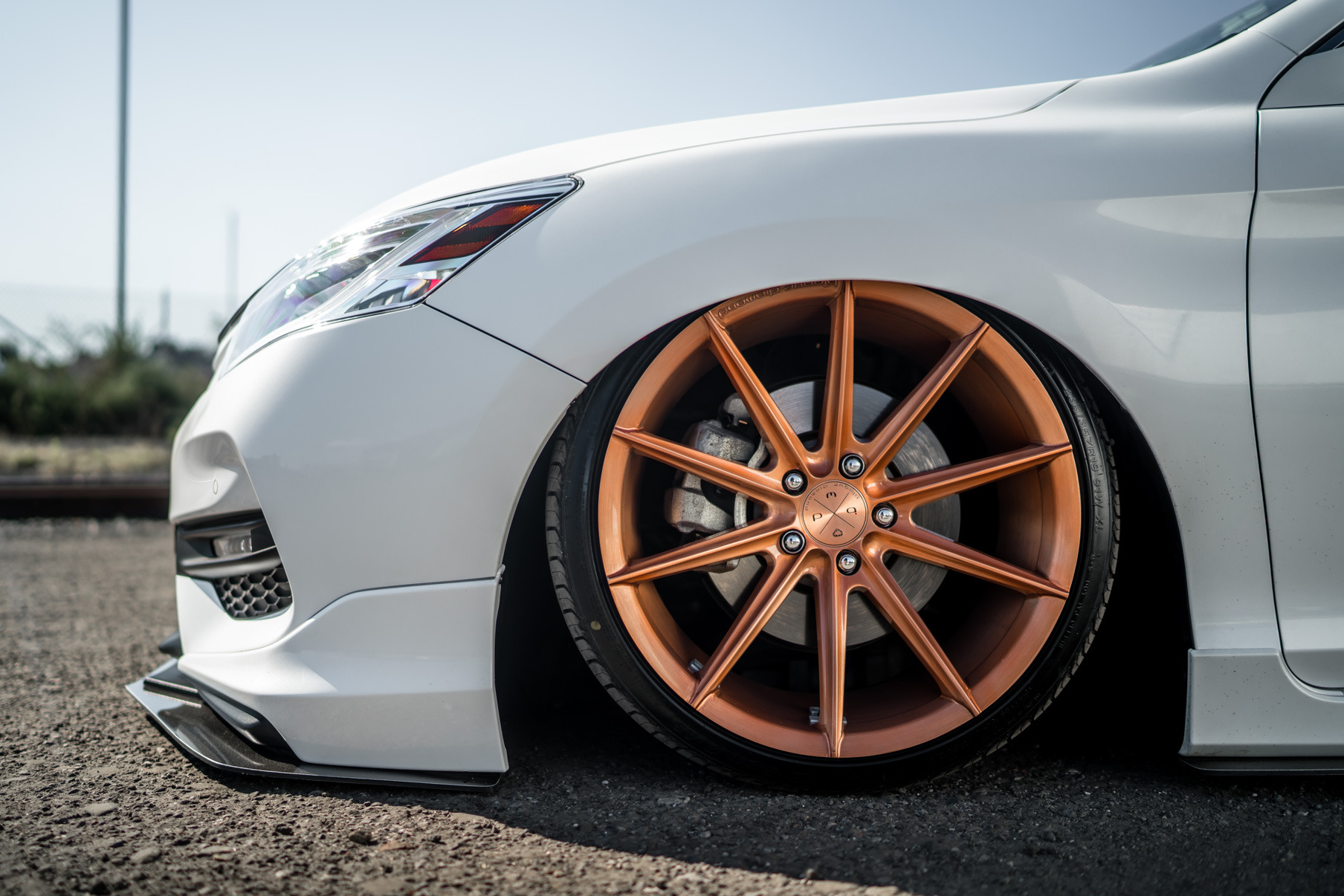 A 2017 Honda Accord Touring on Blaque Diamond BD-11 Rose Gold Wheel Product Photo