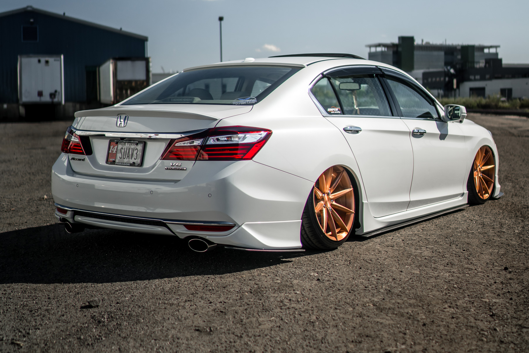A 2017 Honda Accord Touring on Blaque Diamond BD-11 Rose Gold Wheel Product Photo