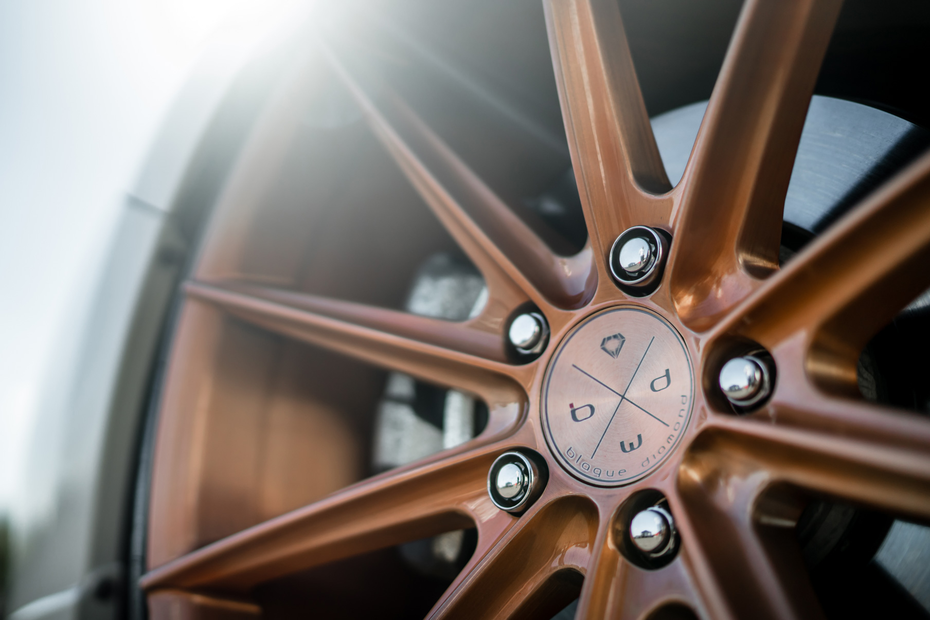 A 2017 Honda Accord Touring on Blaque Diamond BD-11 Rose Gold Wheel Product Photo