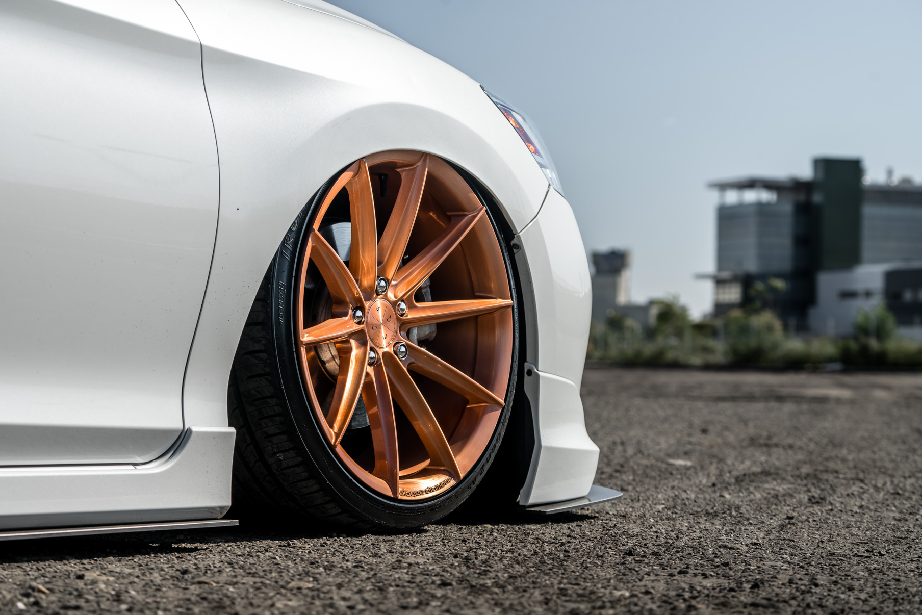 A 2017 Honda Accord Touring on Blaque Diamond BD-11 Rose Gold Wheel Product Photo