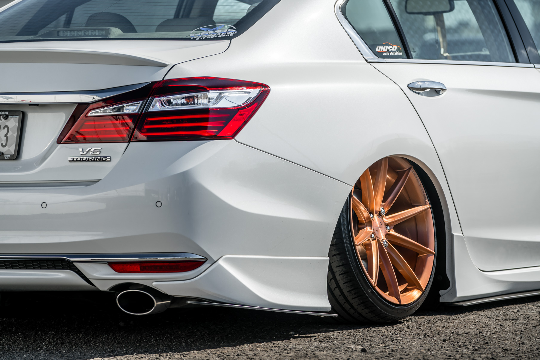 A 2017 Honda Accord Touring on Blaque Diamond BD-11 Rose Gold Wheel Product Photo