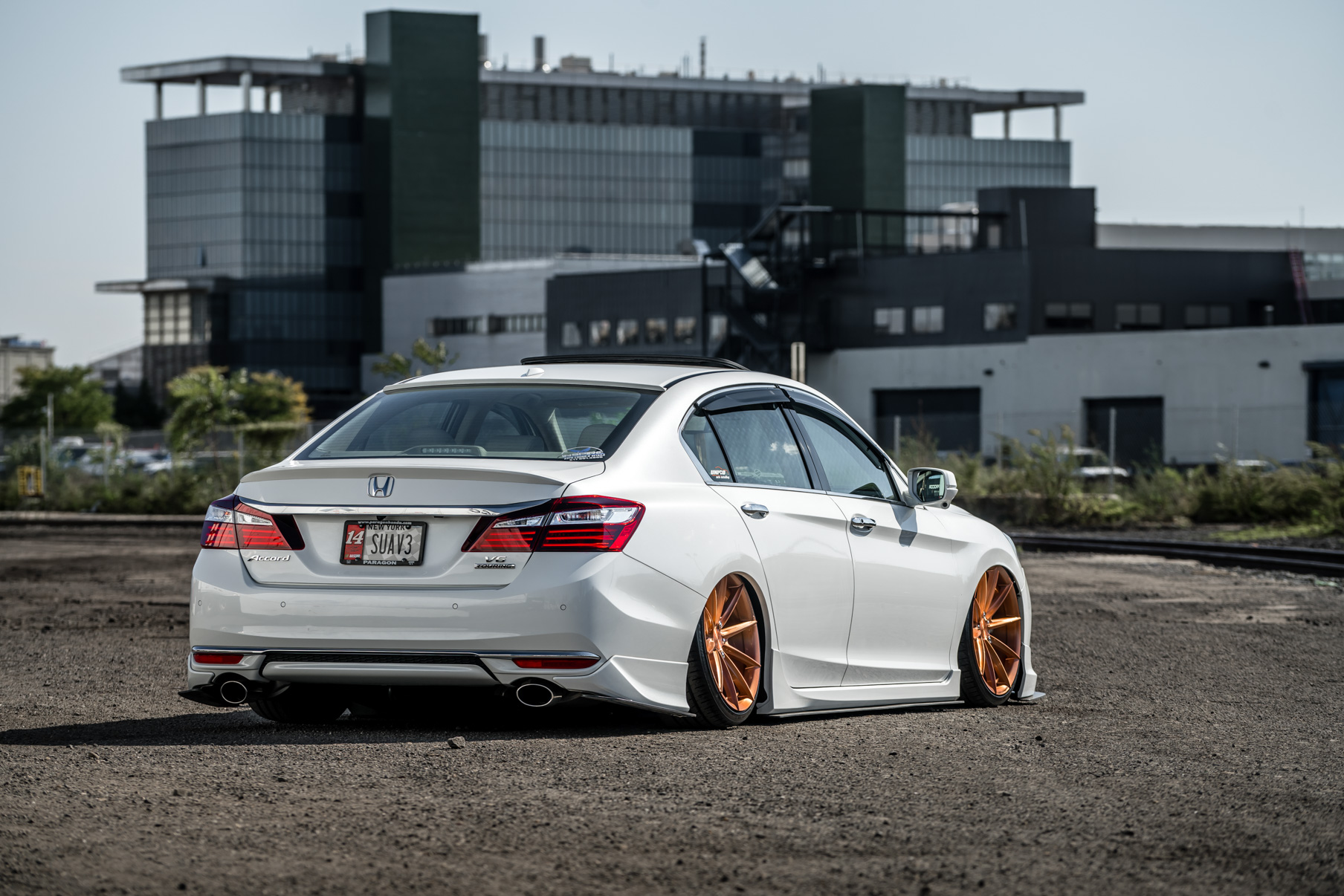 A 2017 Honda Accord Touring on Blaque Diamond BD-11 Rose Gold Wheel Product Photo