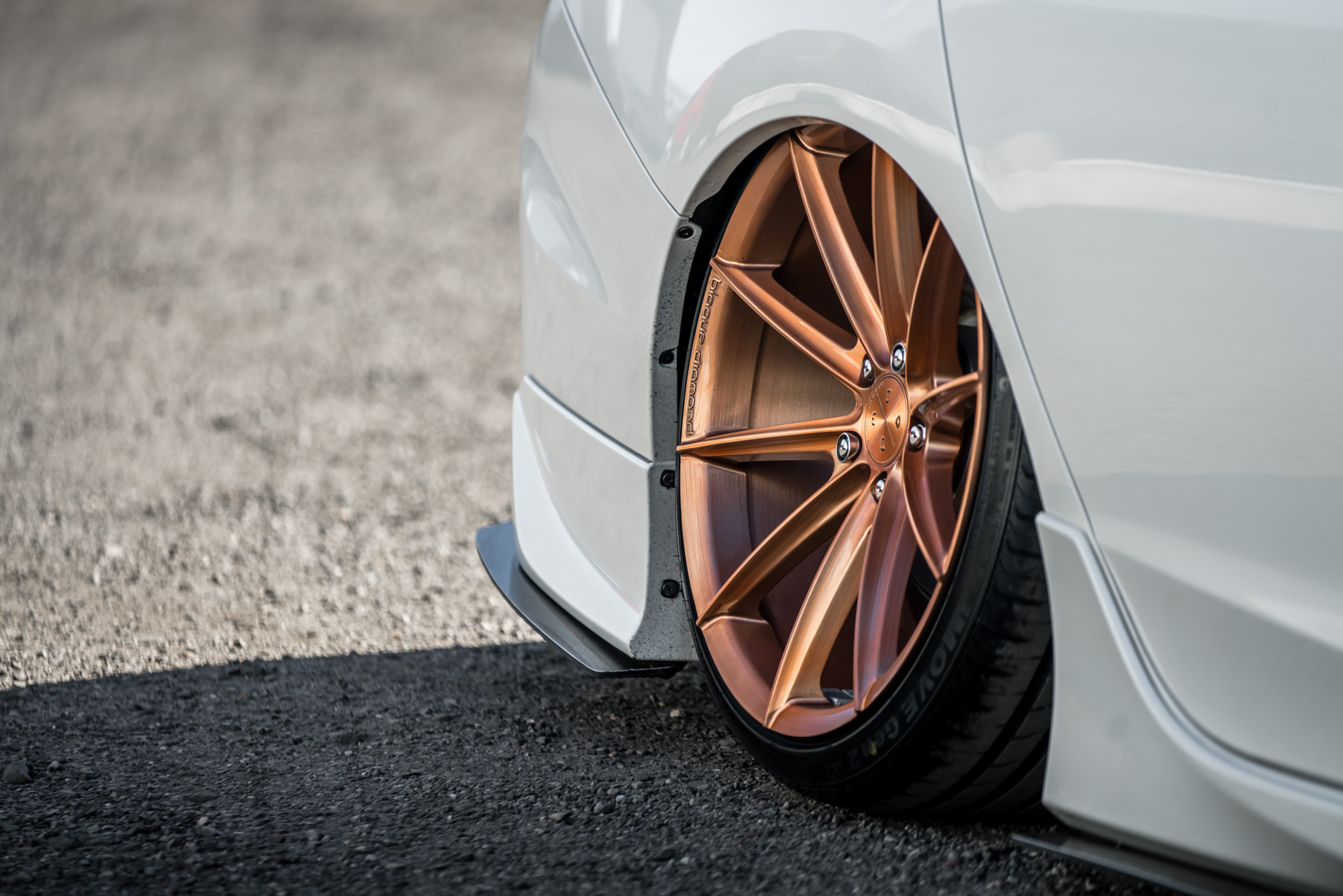 A 2017 Honda Accord Touring on Blaque Diamond BD-11 Rose Gold Wheel Product Photo