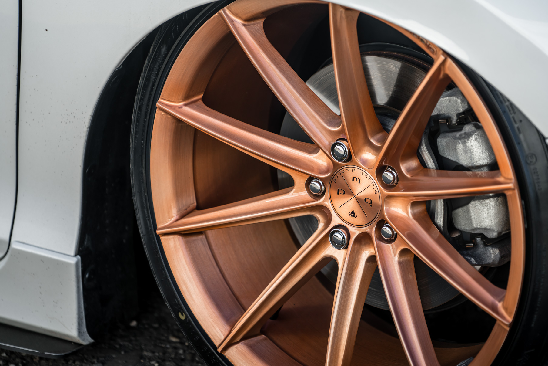 A 2017 Honda Accord Touring on Blaque Diamond BD-11 Rose Gold Wheel Product Photo