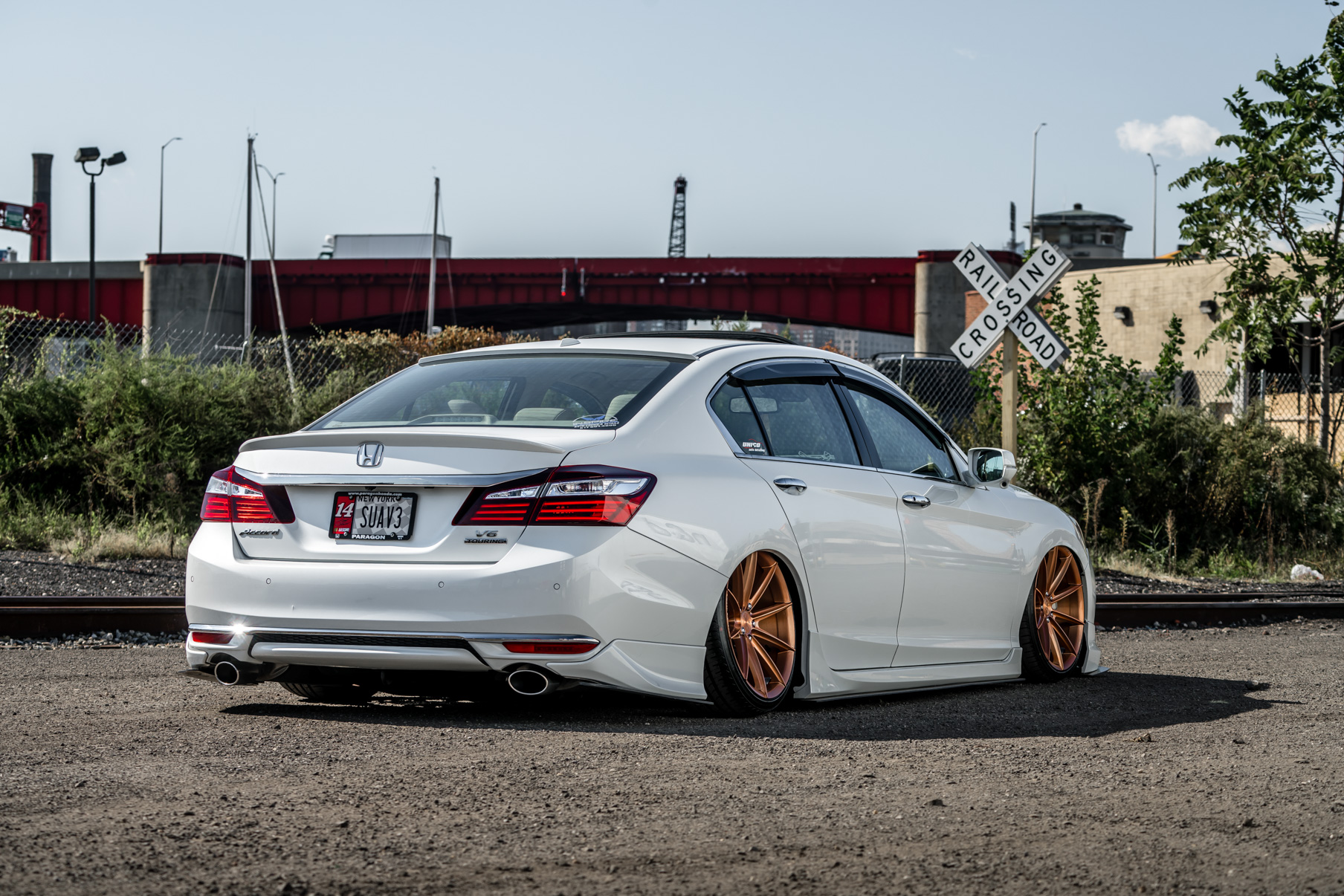 A 2017 Honda Accord Touring on Blaque Diamond BD-11 Rose Gold Wheel Product Photo