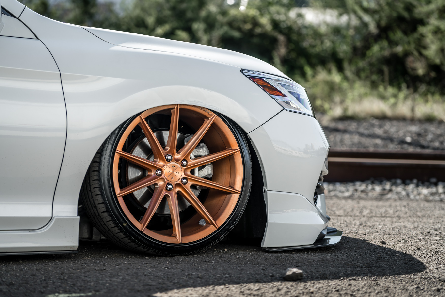 A 2017 Honda Accord Touring on Blaque Diamond BD-11 Rose Gold Wheel Product Photo