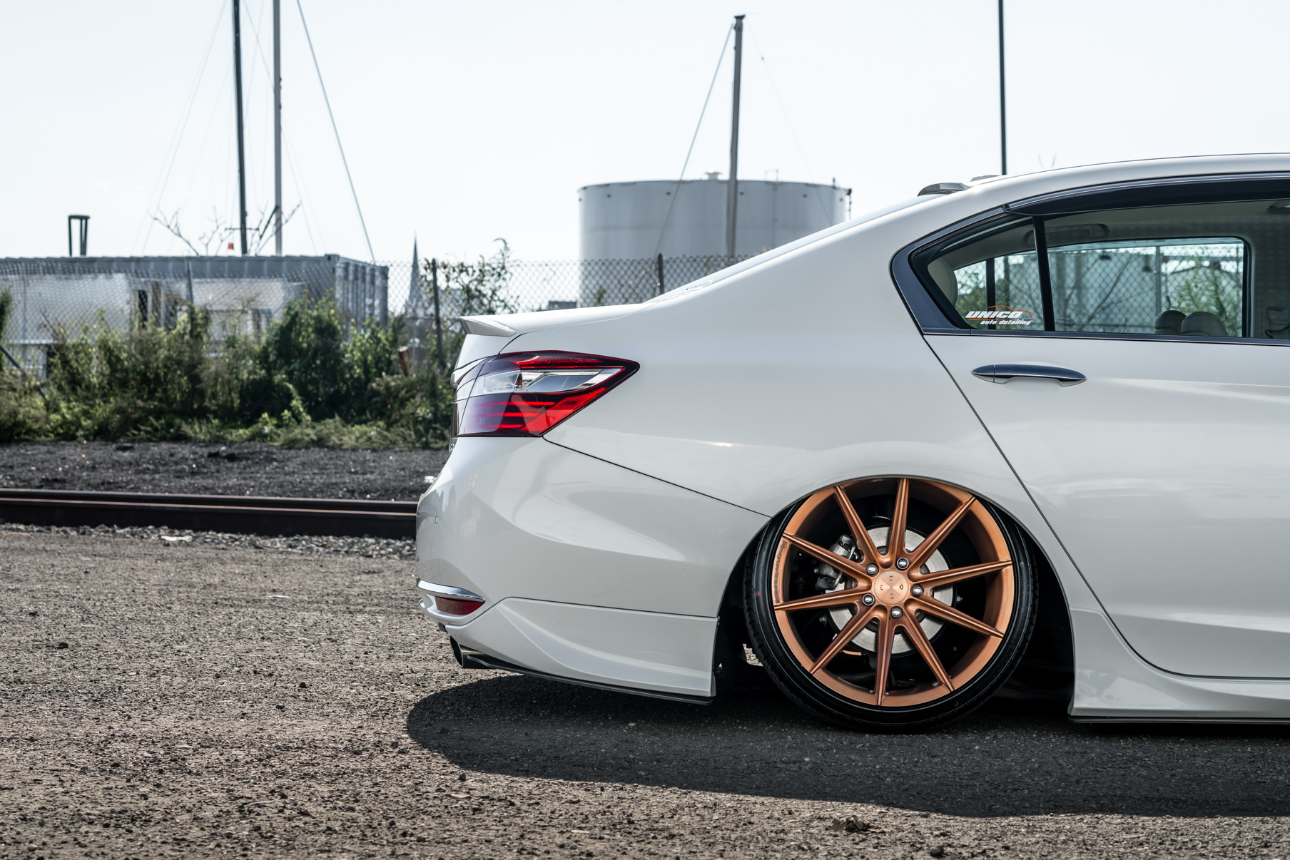 A 2017 Honda Accord Touring on Blaque Diamond BD-11 Rose Gold Wheel Product Photo