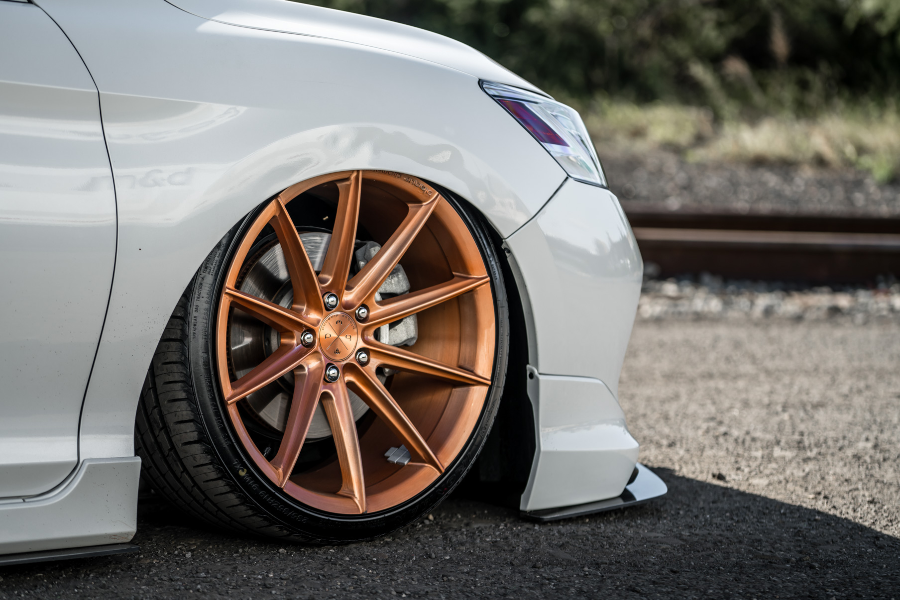 A 2017 Honda Accord Touring on Blaque Diamond BD-11 Rose Gold Wheel Product Photo