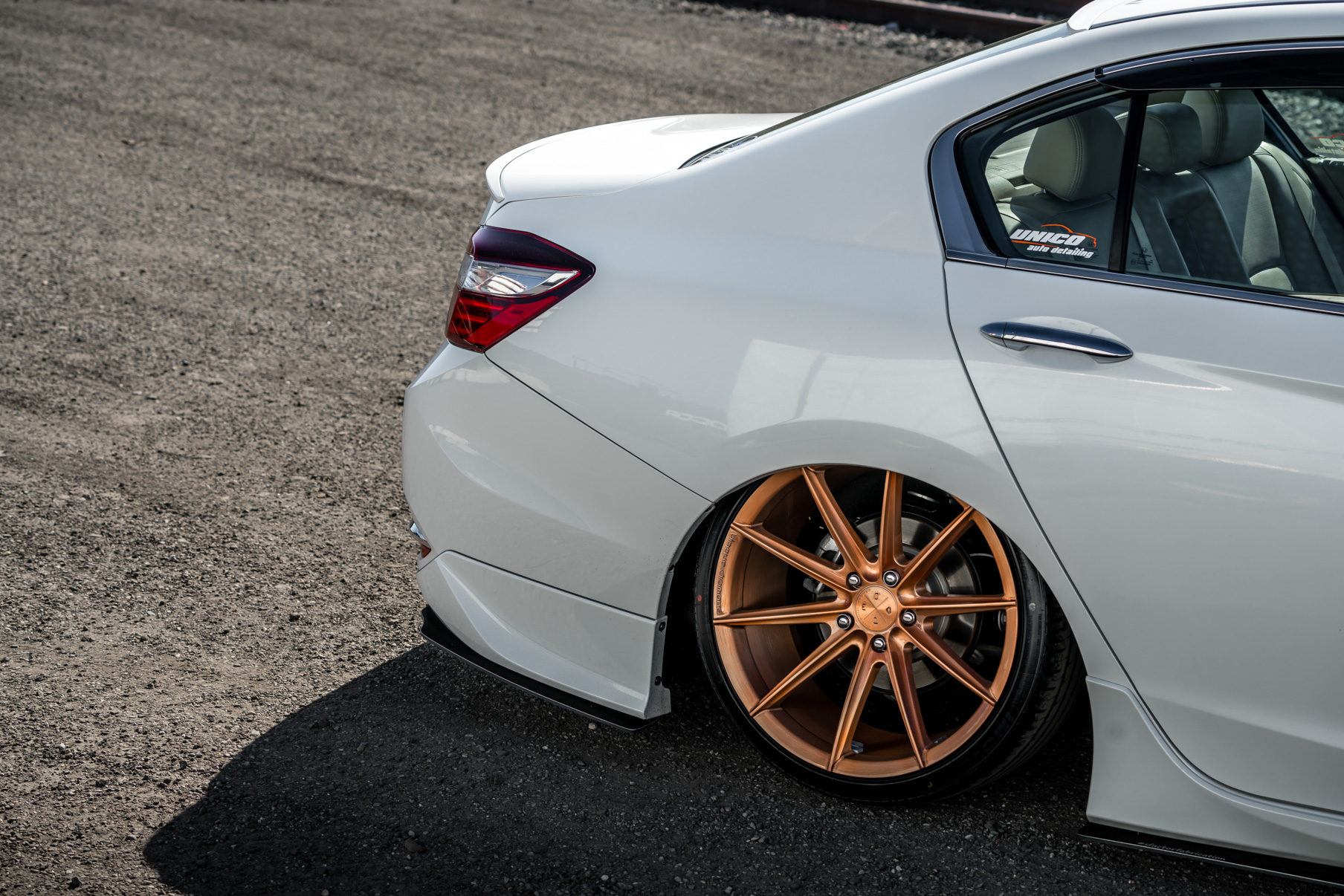 A 2017 Honda Accord Touring on Blaque Diamond BD-11 Rose Gold Wheel Product Photo