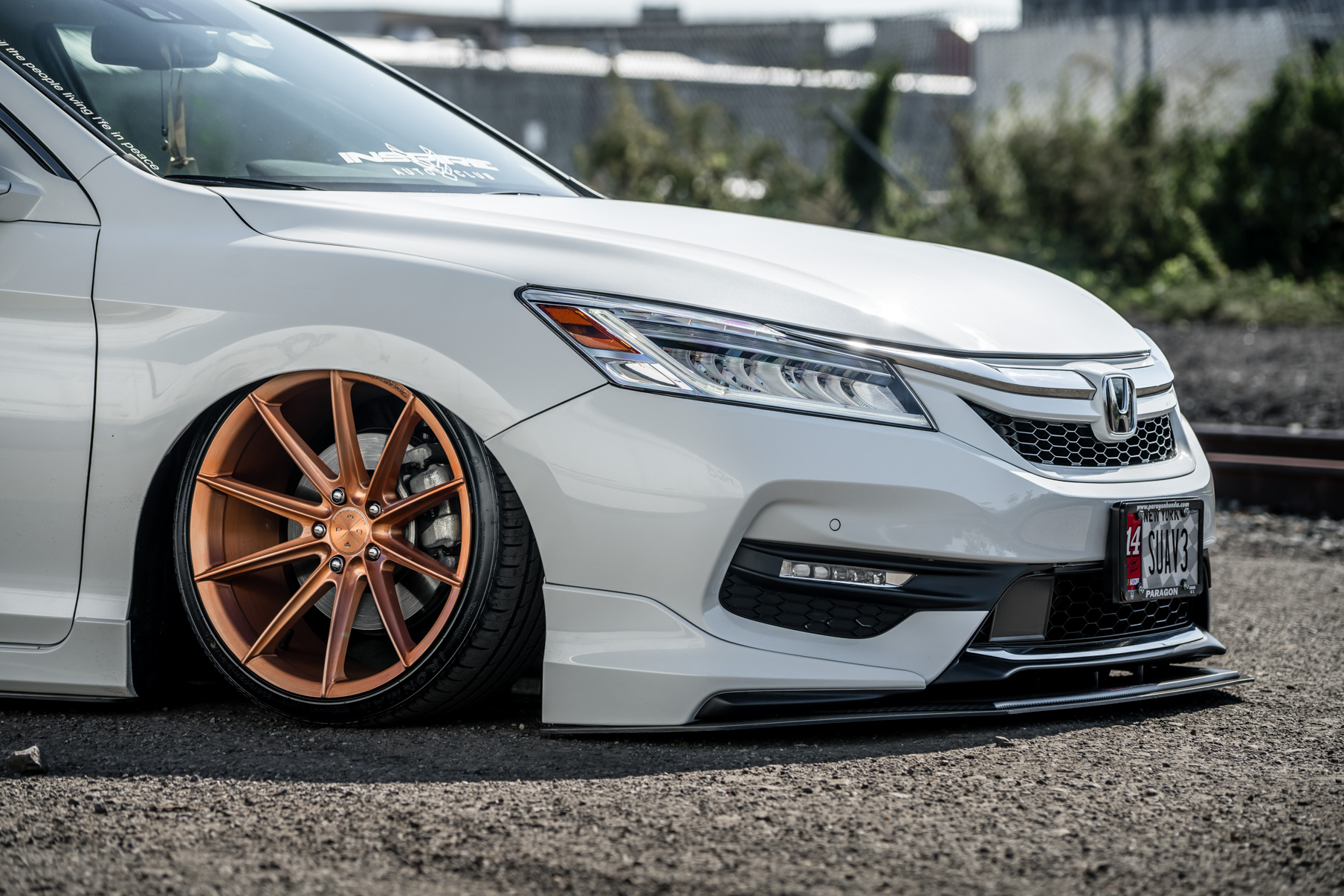 A 2017 Honda Accord Touring on Blaque Diamond BD-11 Rose Gold Wheel Product Photo