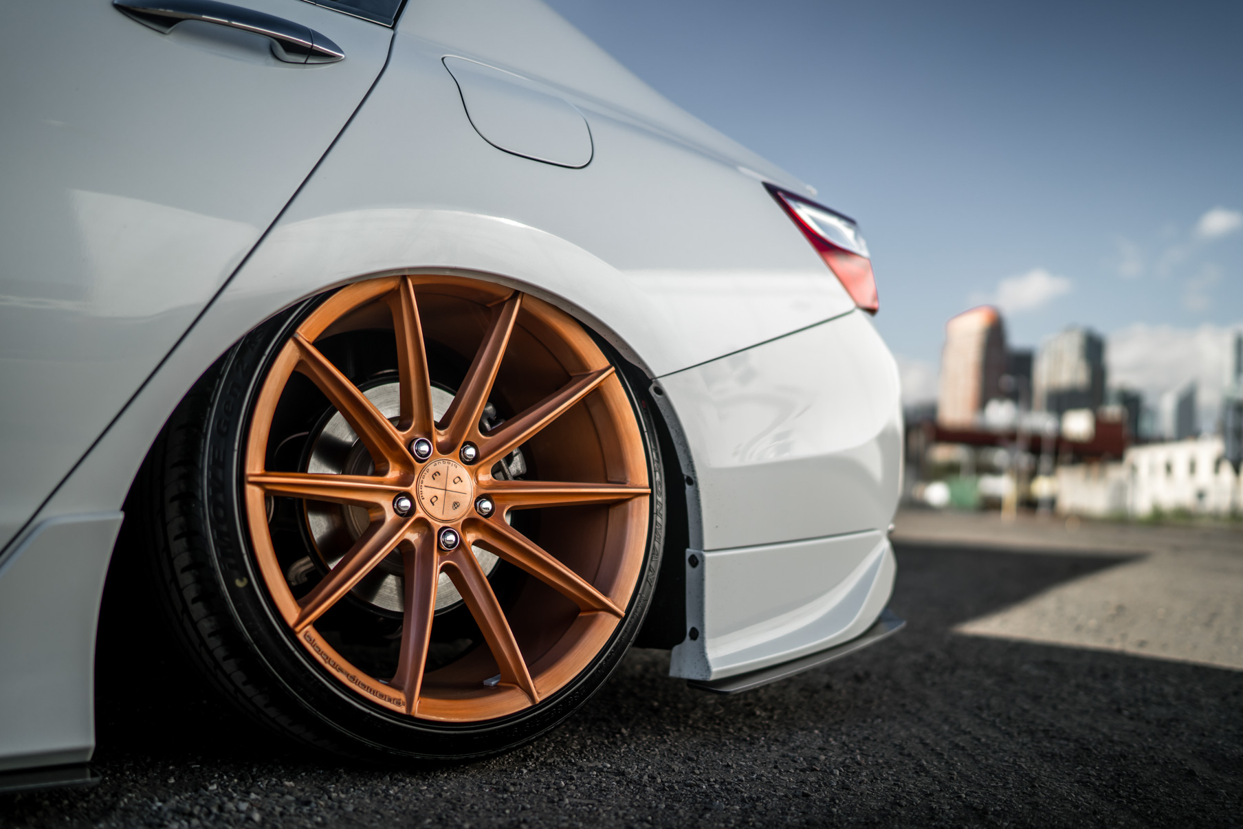 A 2017 Honda Accord Touring on Blaque Diamond BD-11 Rose Gold Wheel Product Photo