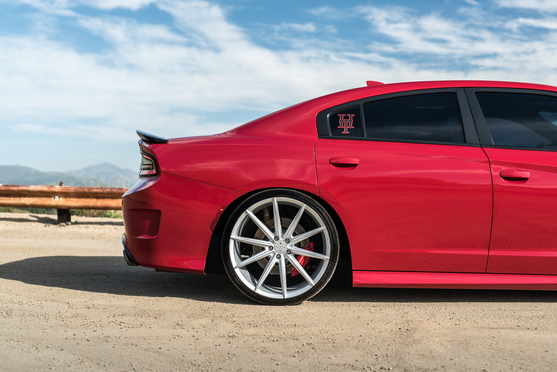 A 2016 Dodge Charger SRT on Blaque Diamond BD-11 Gloss Black Wheels