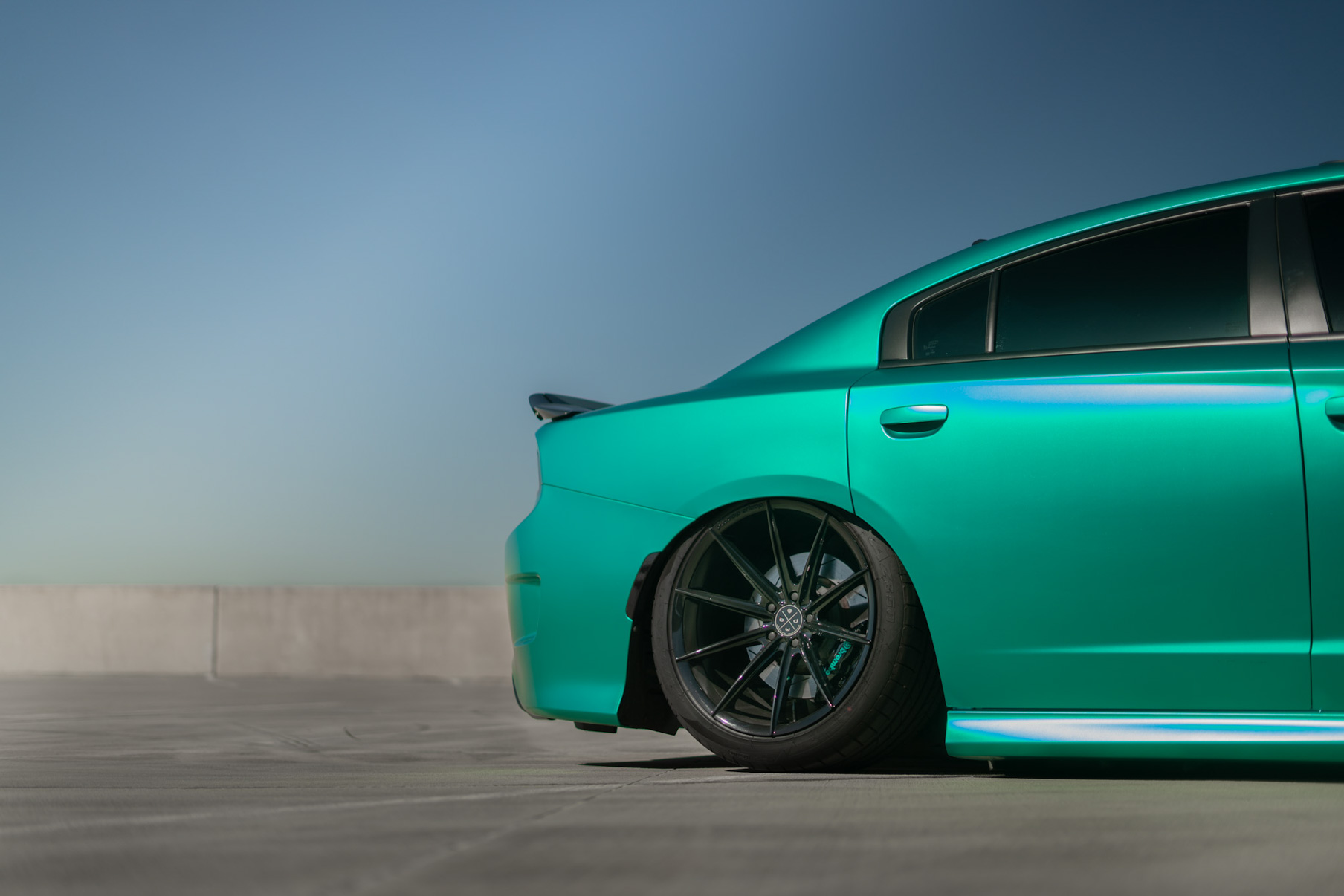 A 2020 Dodge Challenger Scatpack 392 on 20 Inch Blaque Diamond BD-11 Gloss Black Wheels