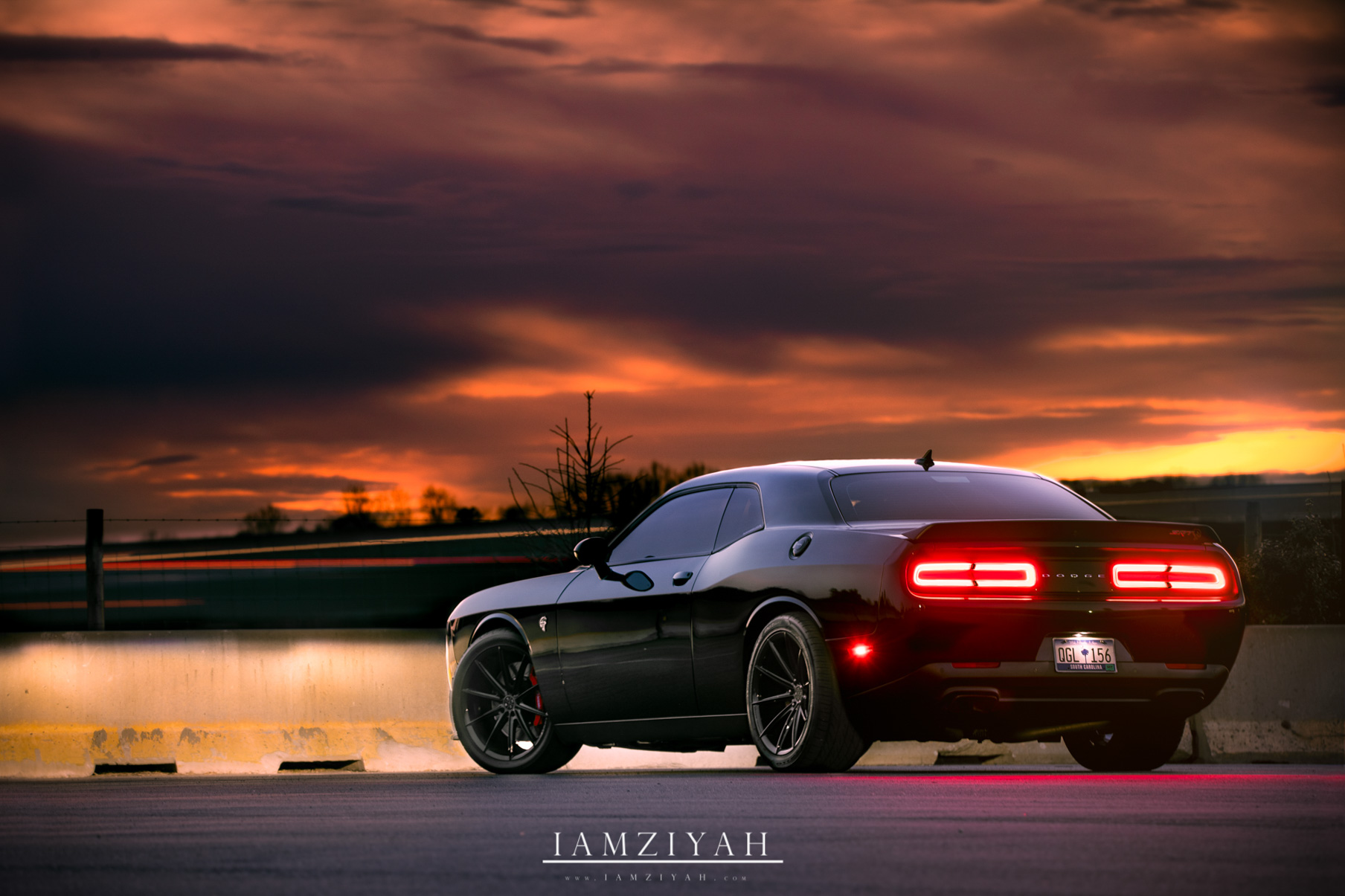 A 2018 Dodge Hellcat on 20 Inch Blaque Diamond BD-11 Gloss Black Wheels