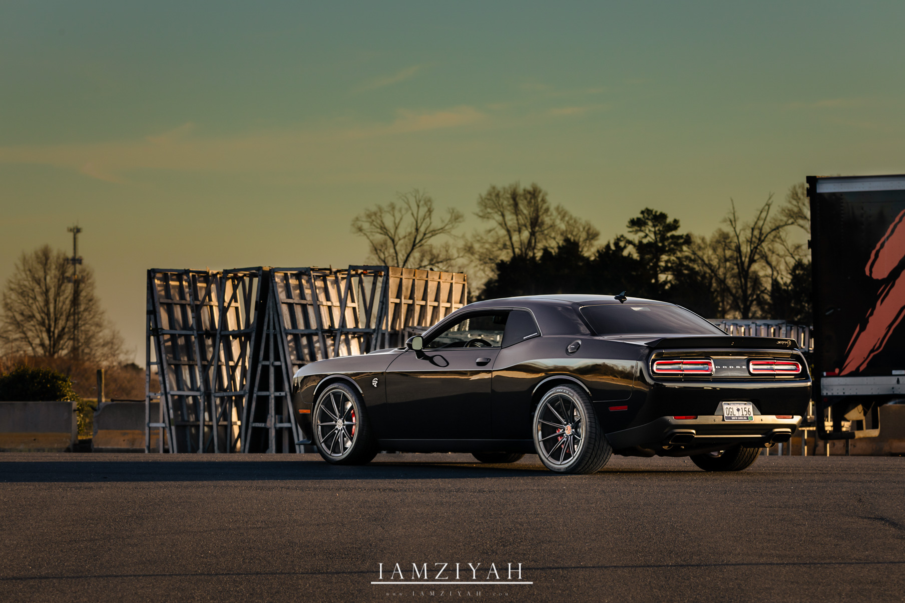 A 2018 Dodge Hellcat on 20 Inch Blaque Diamond BD-11 Gloss Black Wheels