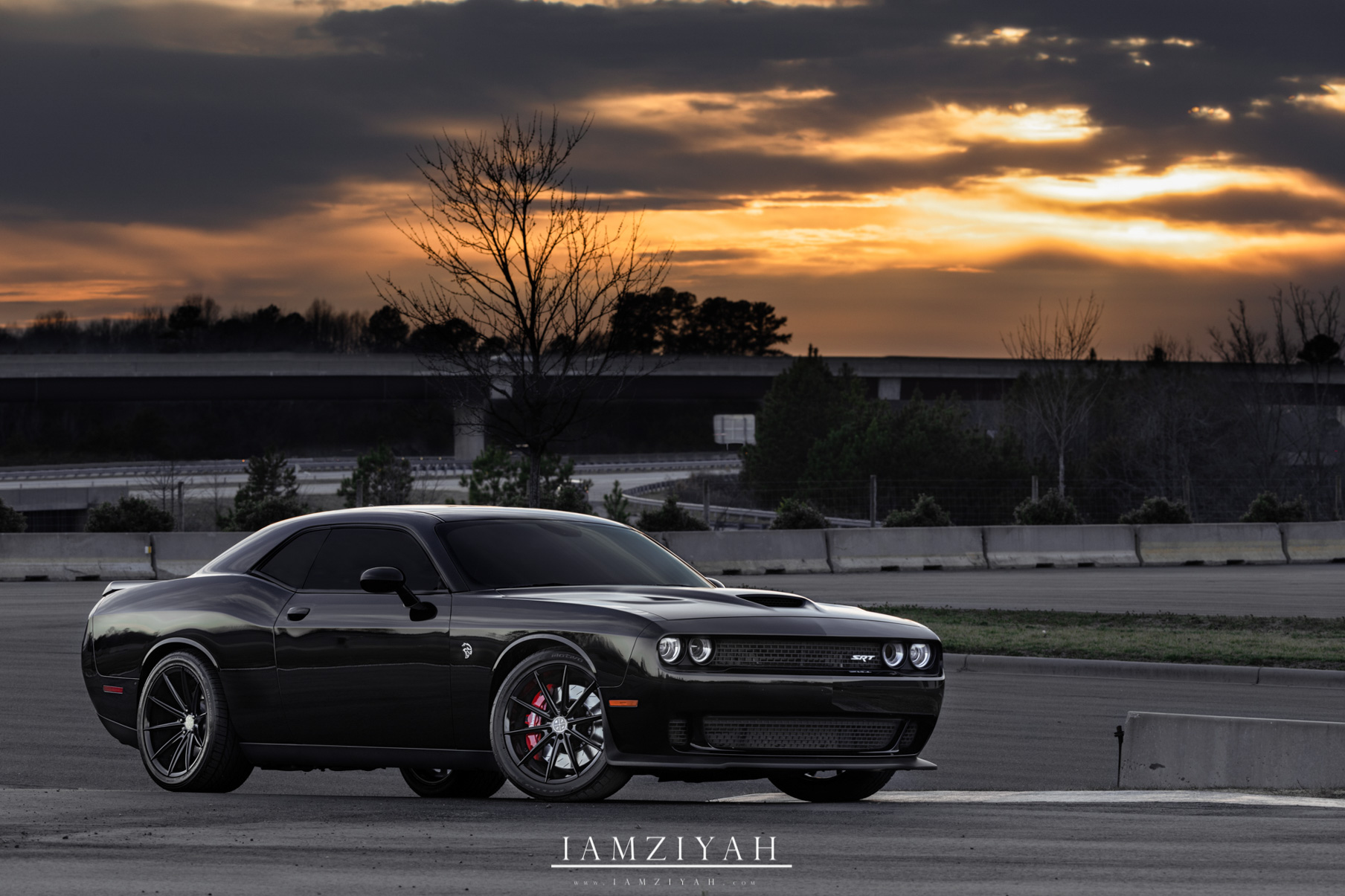 A 2018 Dodge Hellcat on 20 Inch Blaque Diamond BD-11 Gloss Black Wheels