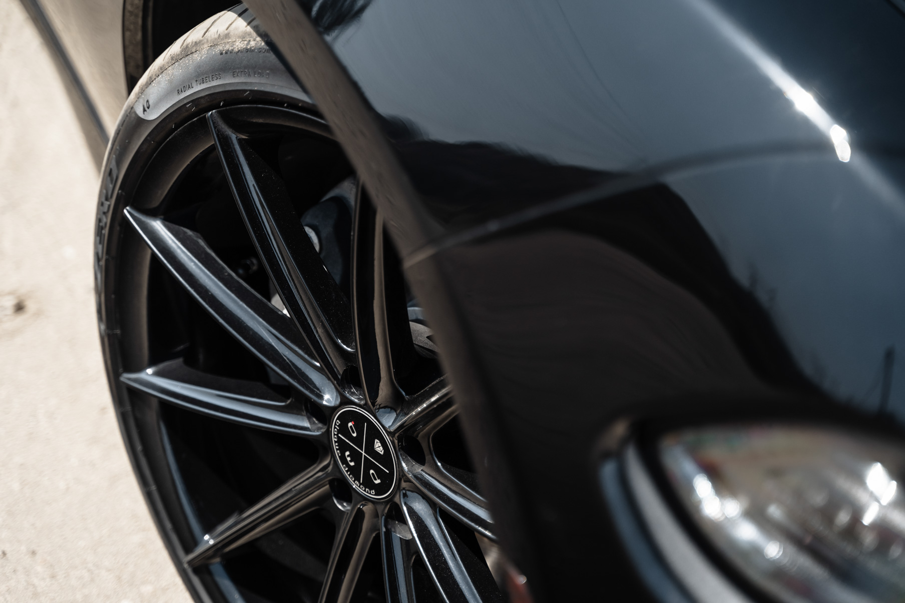 A 2018 Dodge Charger on 20 Inch Blaque Diamond BD-11 Gloss Black Wheels