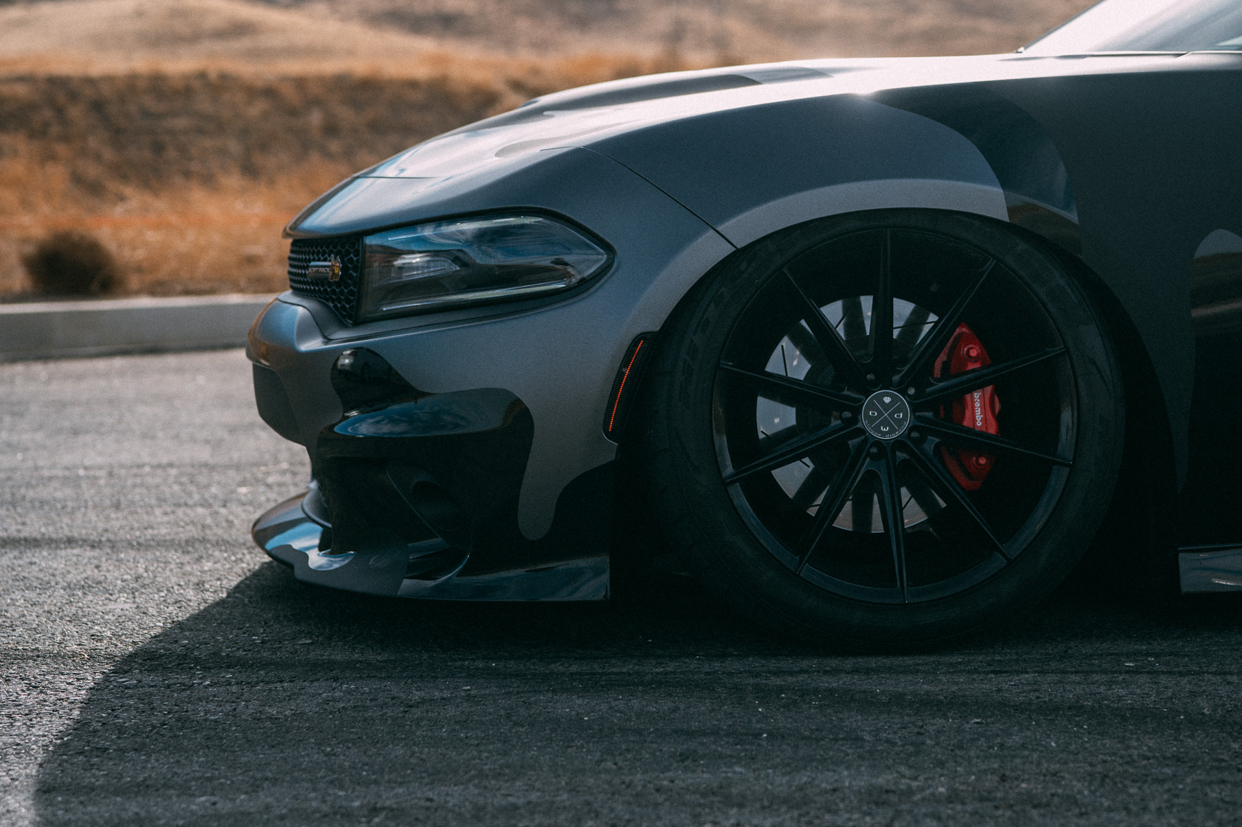 A 2016 Dodge Charger Scat Pack on 20 Inch Blaque Diamond BD-11 Gloss Black Wheels