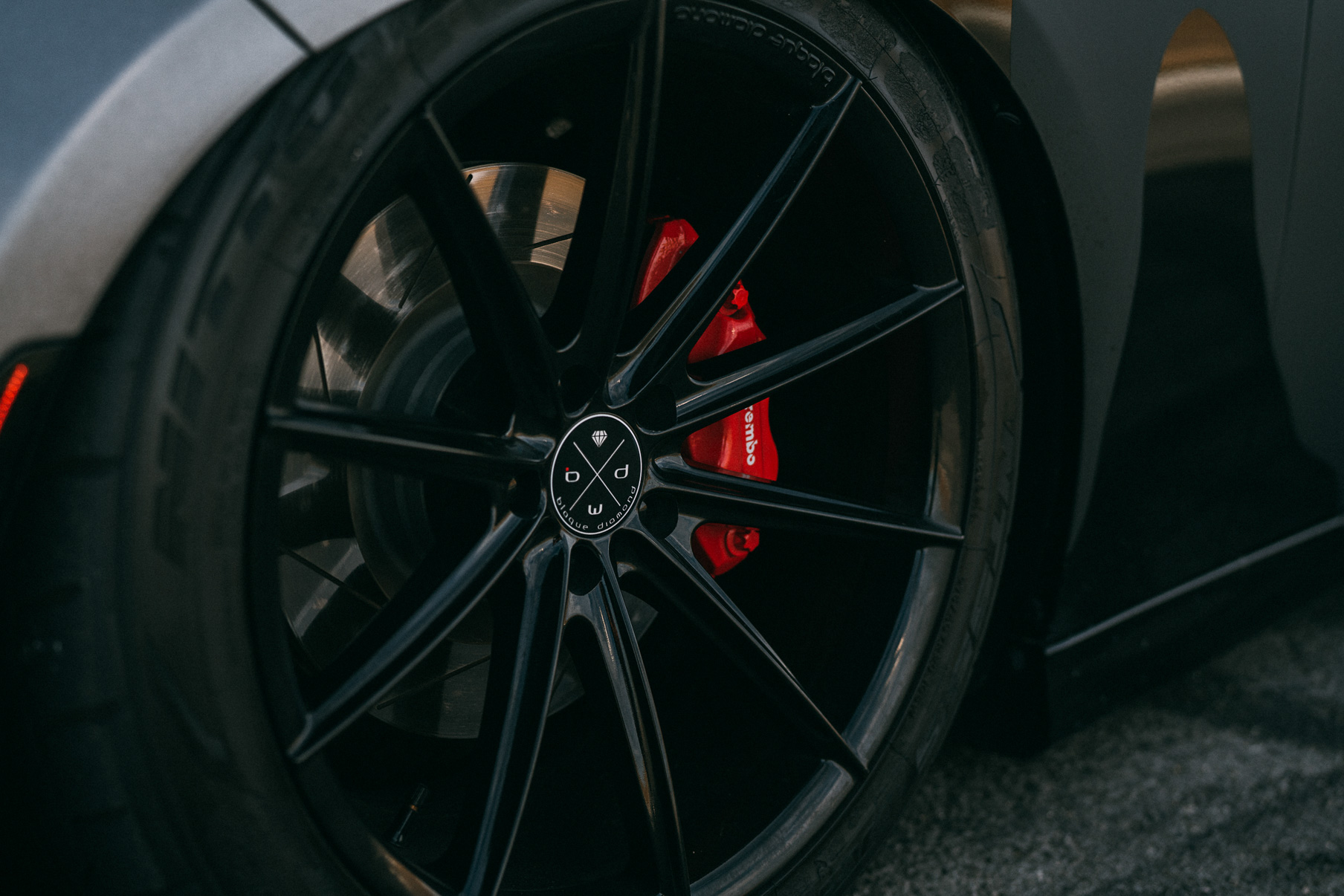 A 2016 Dodge Charger Scat Pack on 20 Inch Blaque Diamond BD-11 Gloss Black Wheels