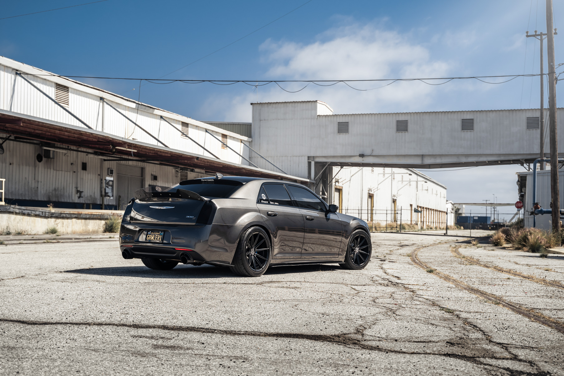 A 2016 Chrysler 300 S on Blaque Diamond BD-11 Gloss Black Wheels