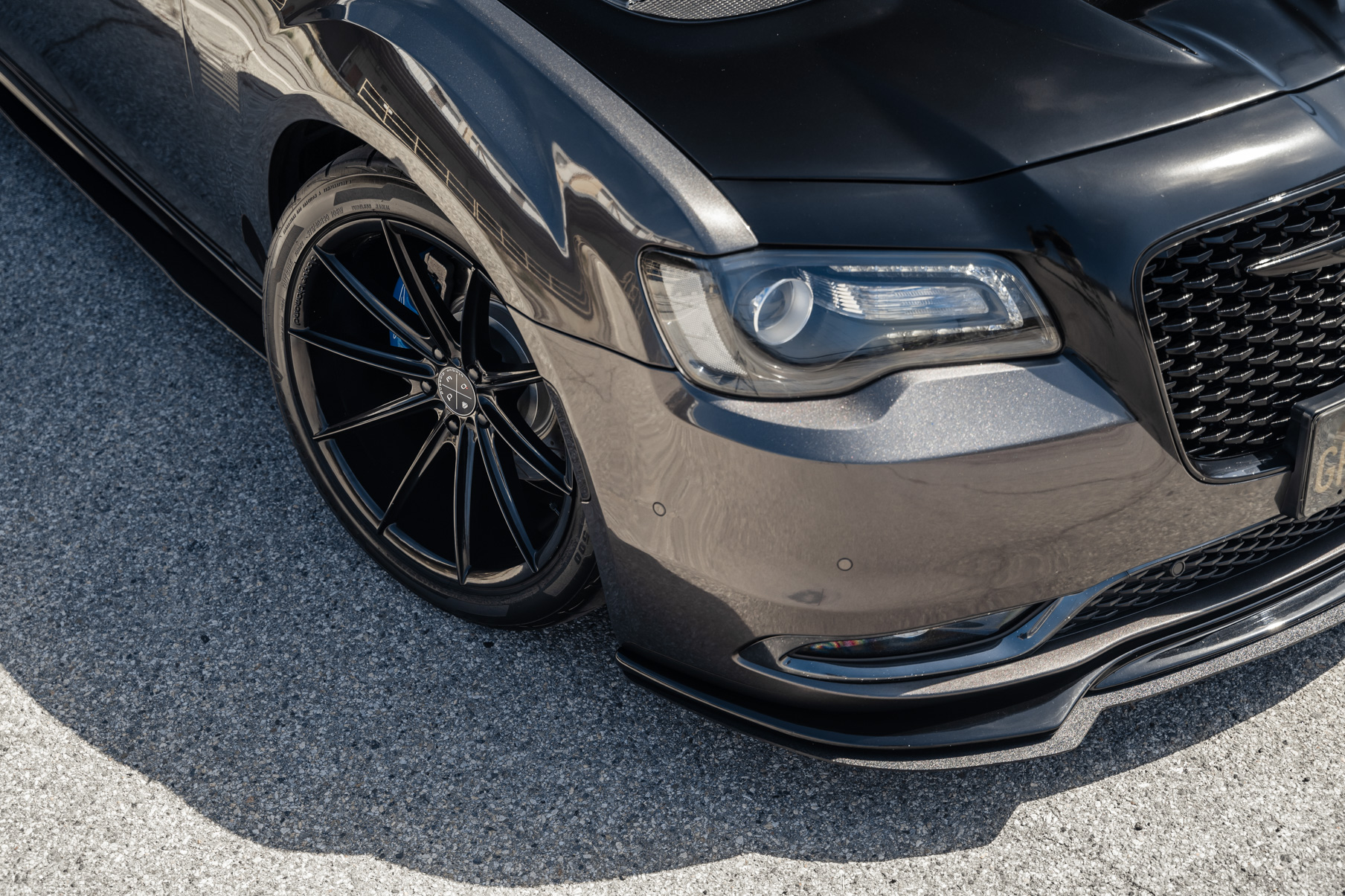 A 2016 Chrysler 300 S on Blaque Diamond BD-11 Gloss Black Wheels