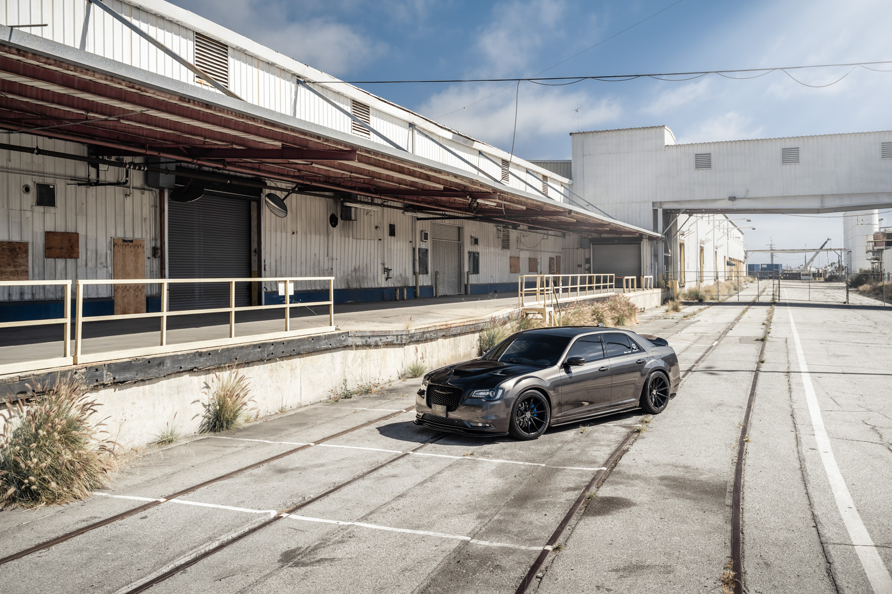 A 2016 Chrysler 300 S on Blaque Diamond BD-11 Gloss Black Wheels