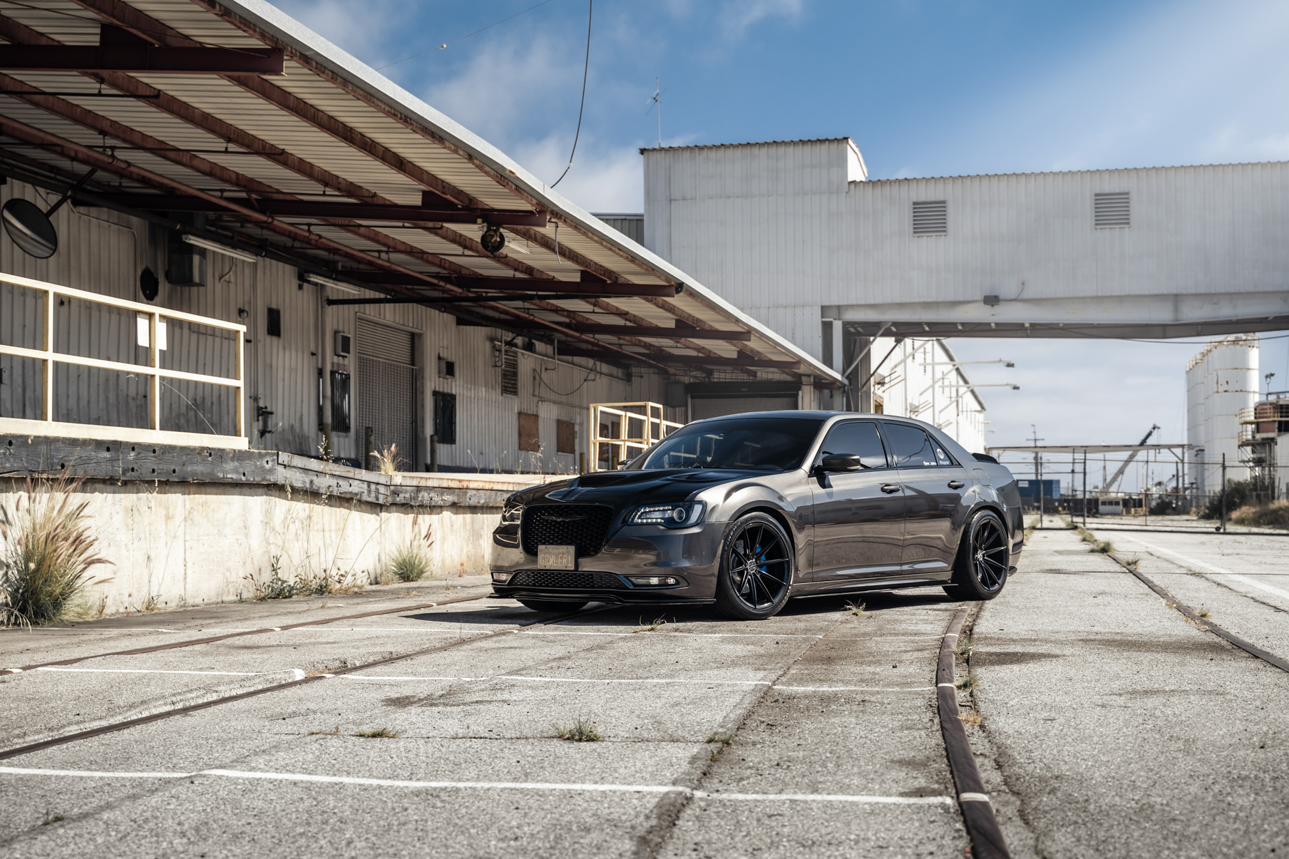 A 2016 Chrysler 300 S on Blaque Diamond BD-11 Gloss Black Wheels