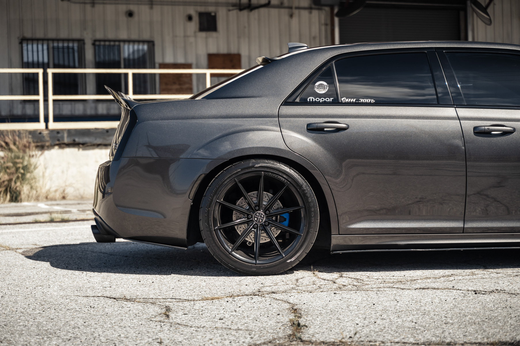 A 2016 Chrysler 300 S on Blaque Diamond BD-11 Gloss Black Wheels