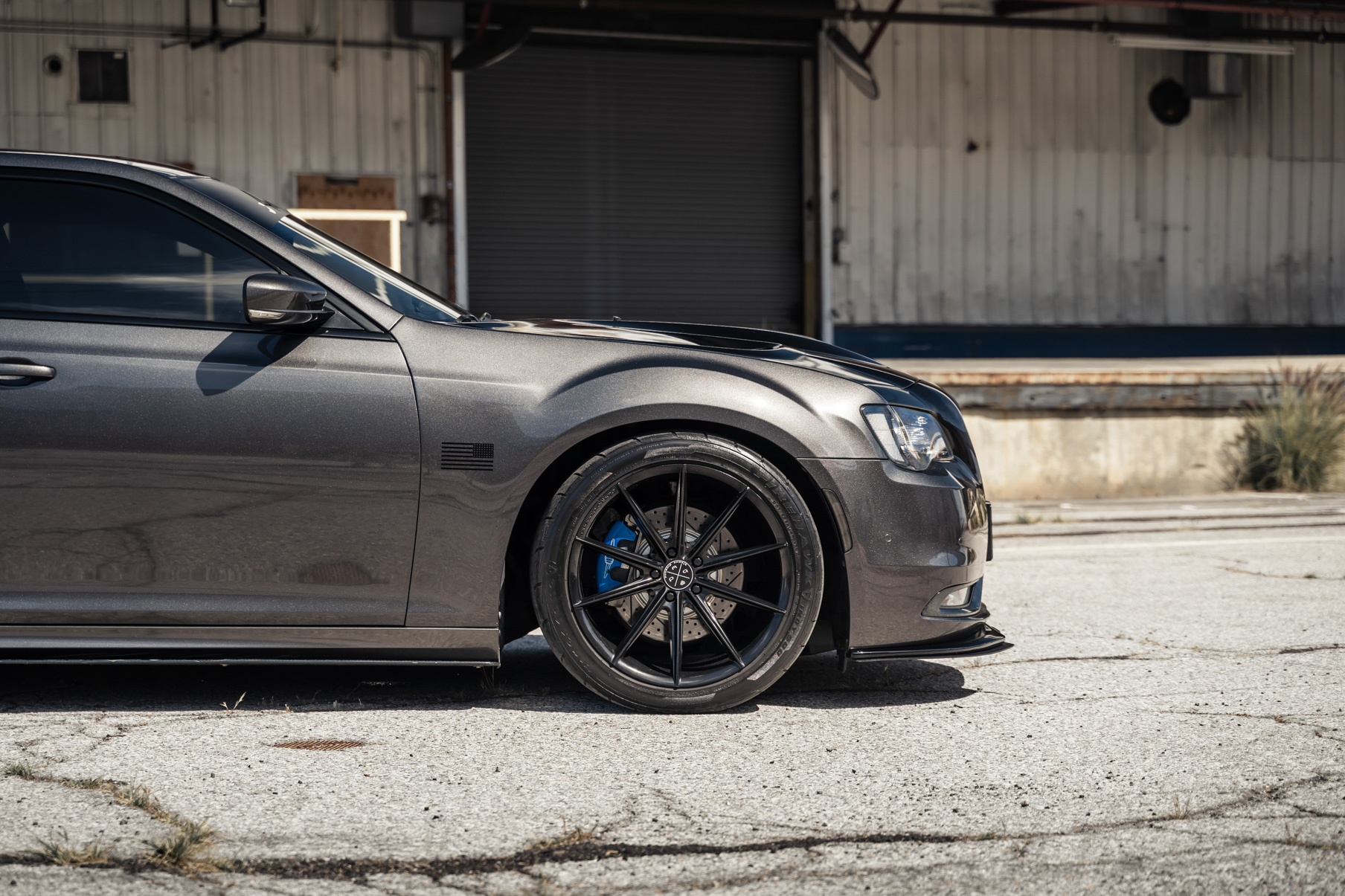 A 2016 Chrysler 300 S on Blaque Diamond BD-11 Gloss Black Wheels