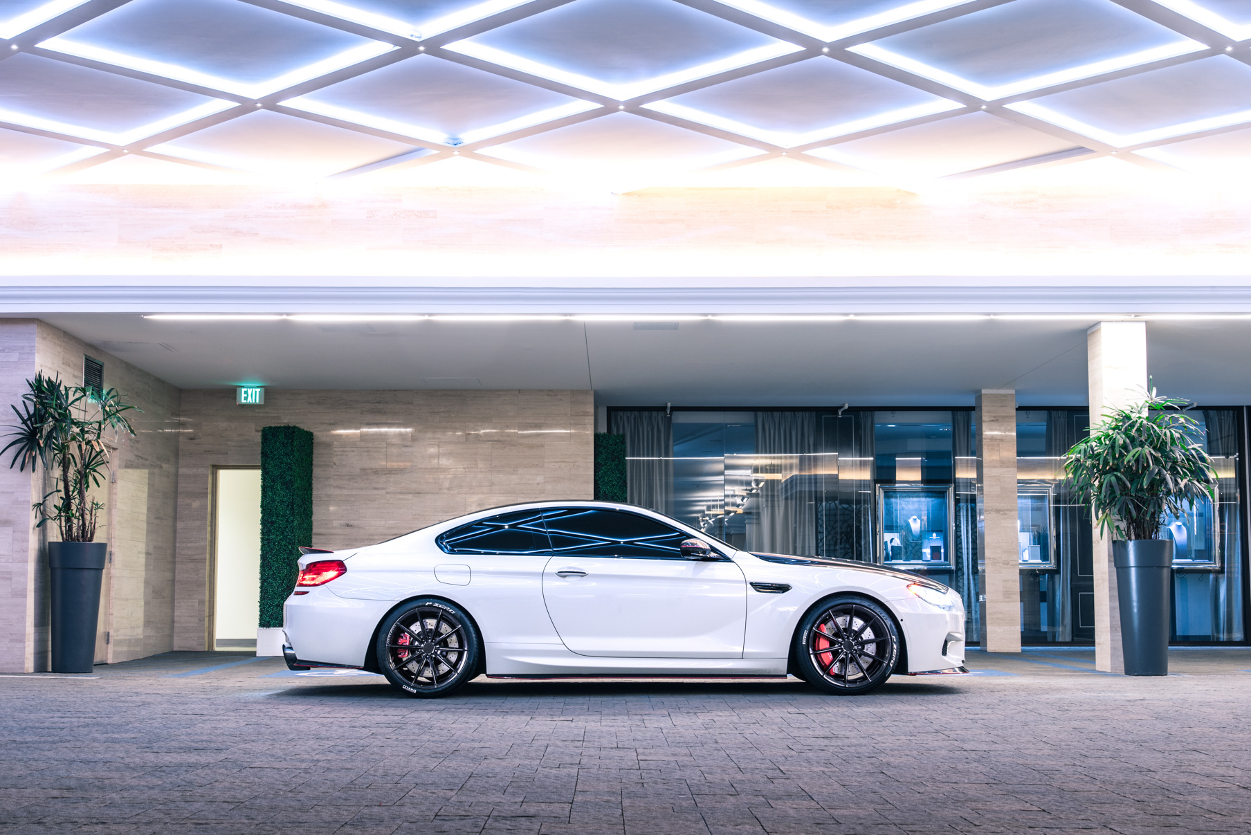 A 2016 BMW M6 on 20 Inch Blaque Diamond BD-11 Gloss Black Wheels