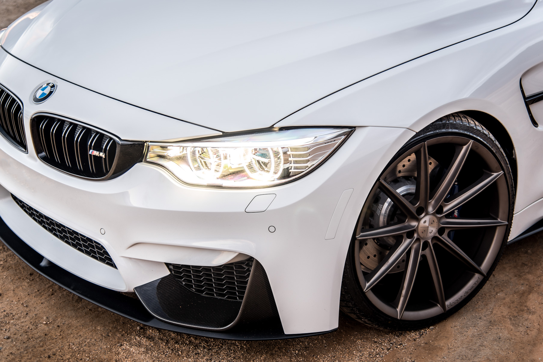 A 2016 BMW M4 on 20 Inch Blaque Diamond BD-11 Matte Antique Bronze Wheels