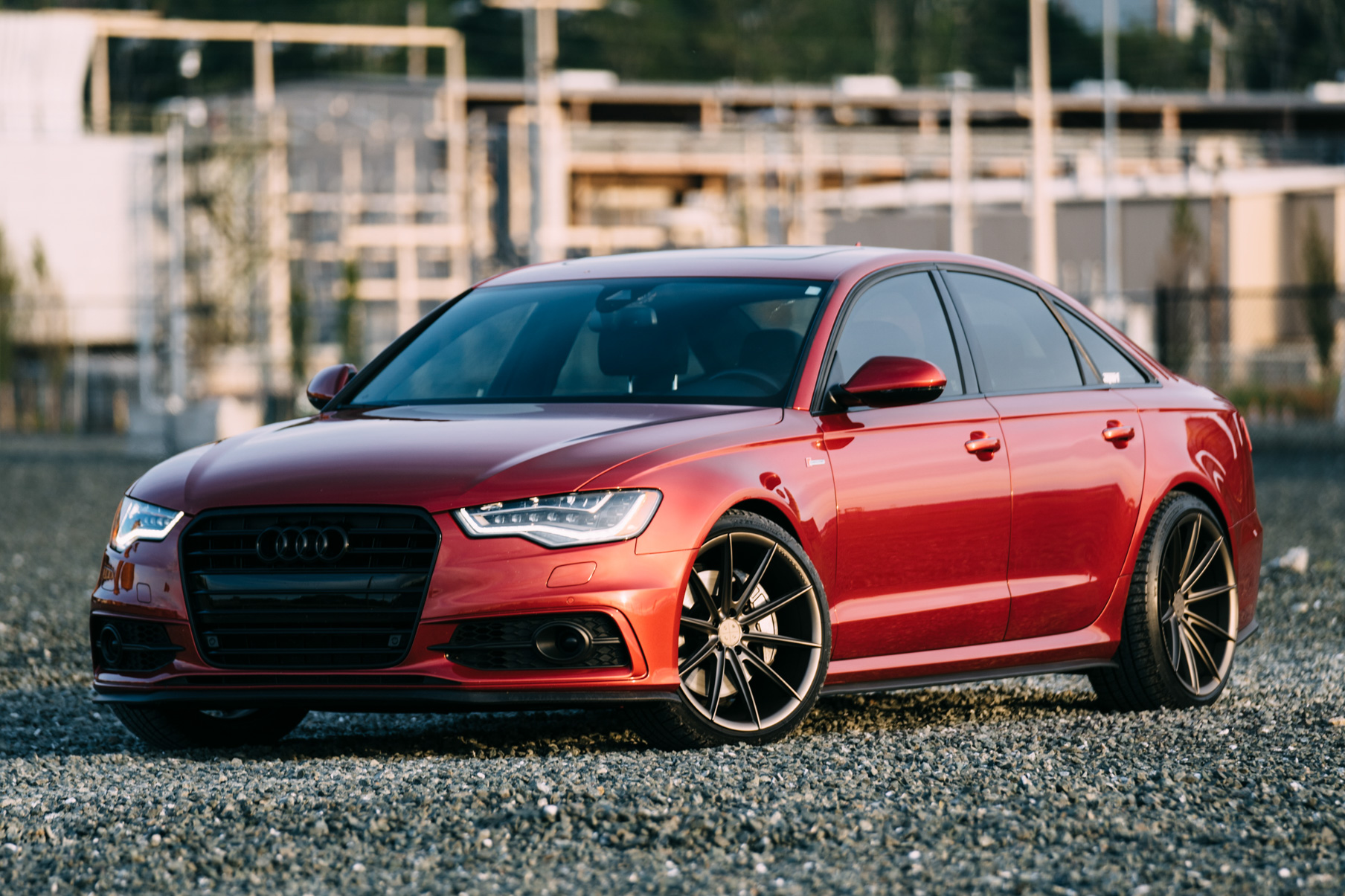 A 2016 Audi A6 on 20 Inch Blaque Diamond BD-11 Antique Matte Bronze Wheels