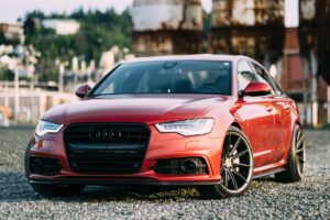 A 2016 Audi A6 on 20 Inch Blaque Diamond BD-11 Antique Matte Bronze Wheels