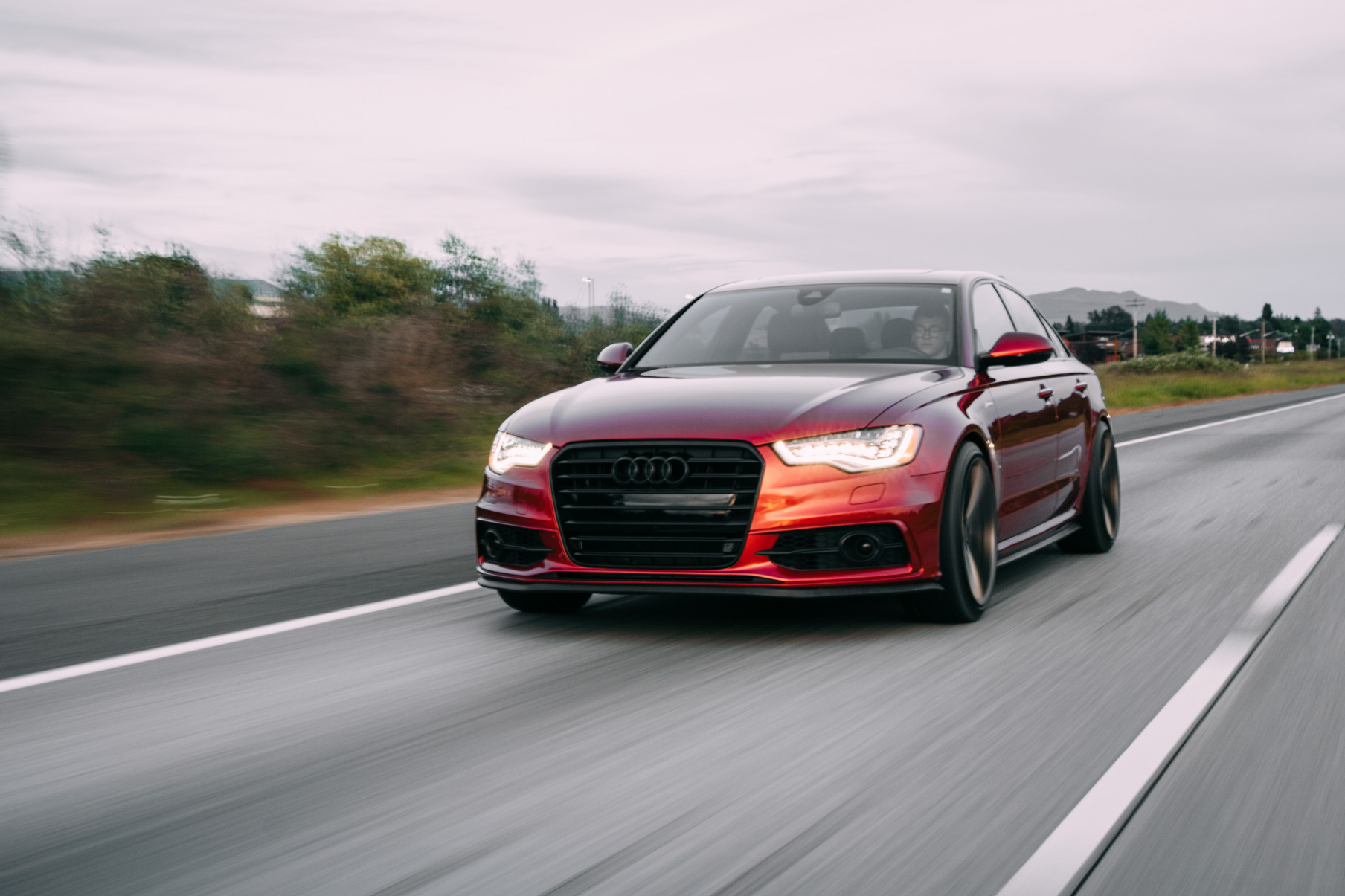 A 2016 Audi A6 on 20 Inch Blaque Diamond BD-11 Antique Matte Bronze Wheels