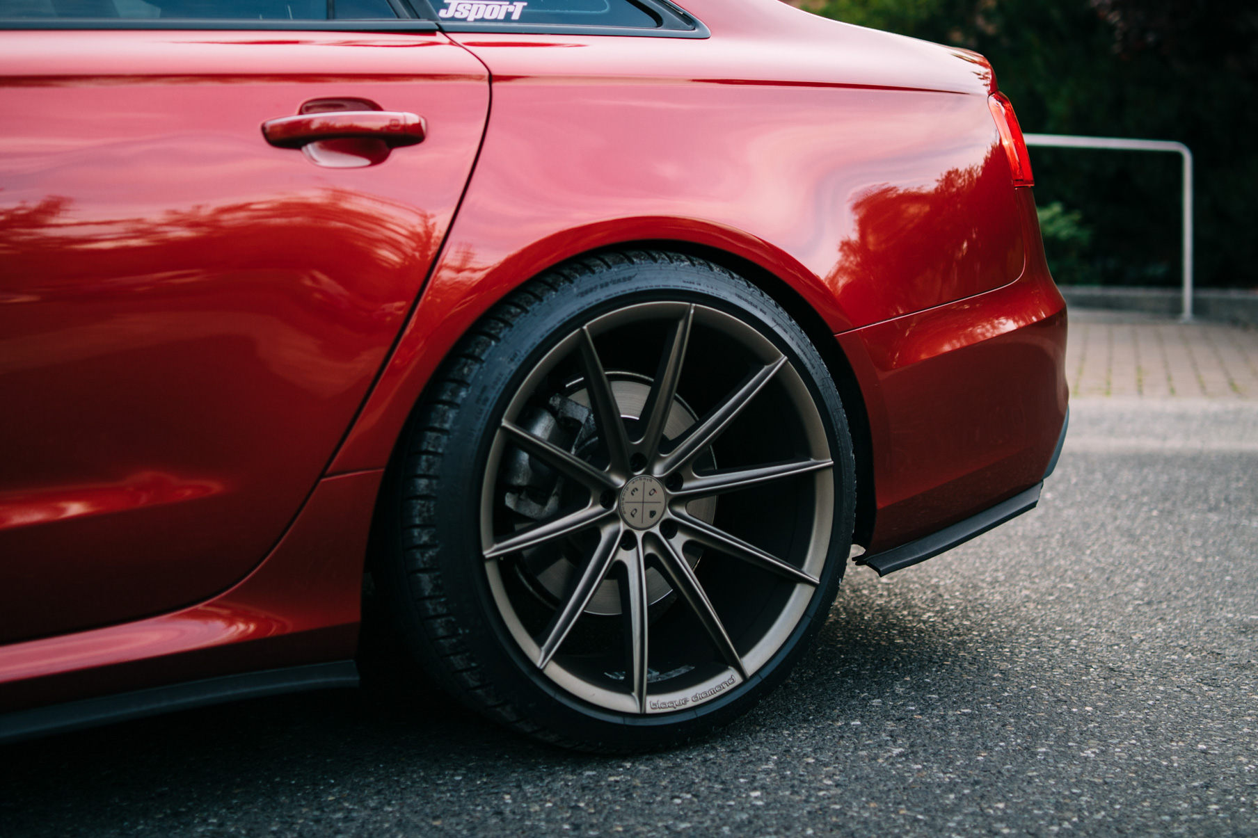 A 2016 Audi A6 on 20 Inch Blaque Diamond BD-11 Antique Matte Bronze Wheels