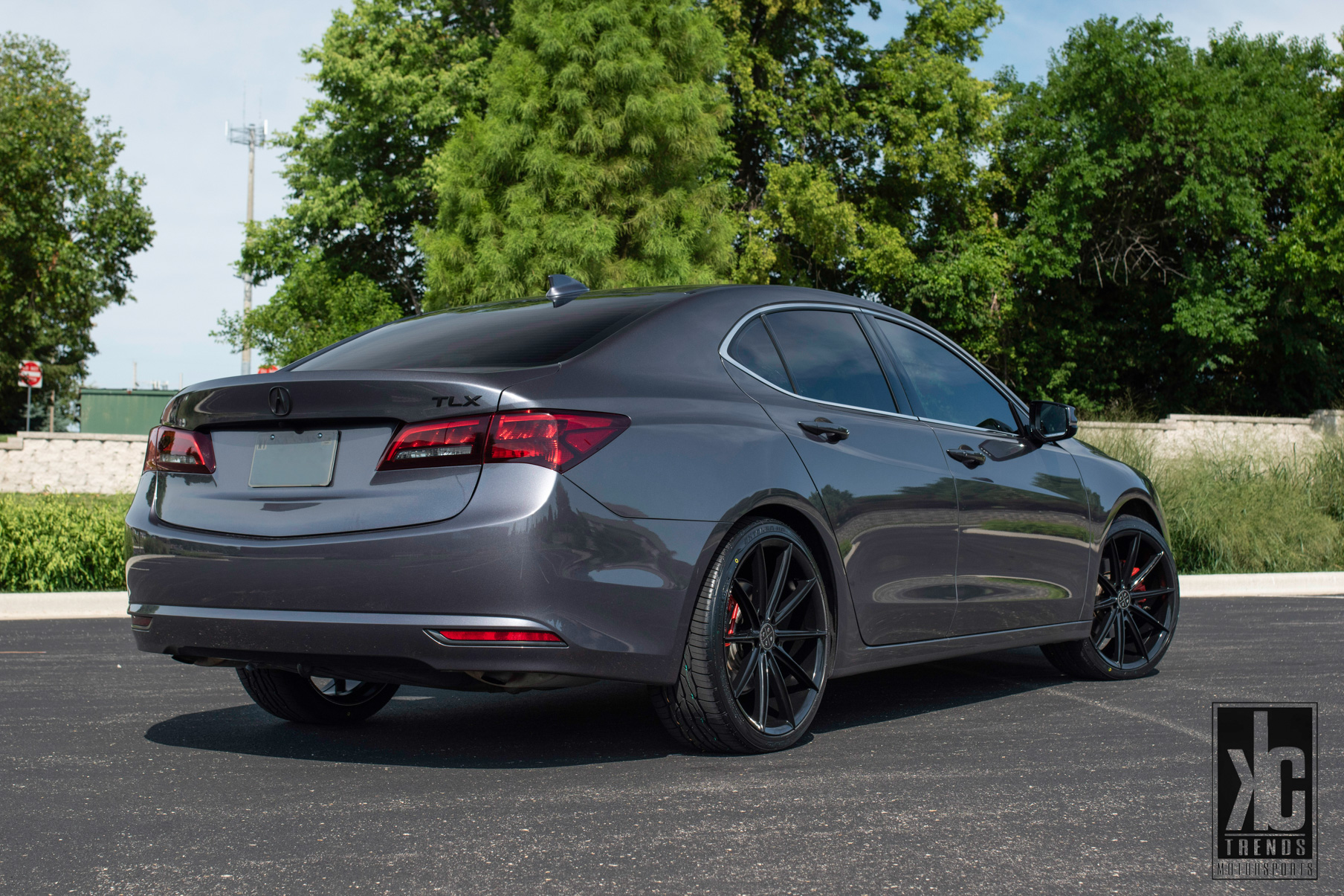 A 2015 Acura TLX on 20 Inch Blaque Diamond BD-11 Gloss Black Wheels