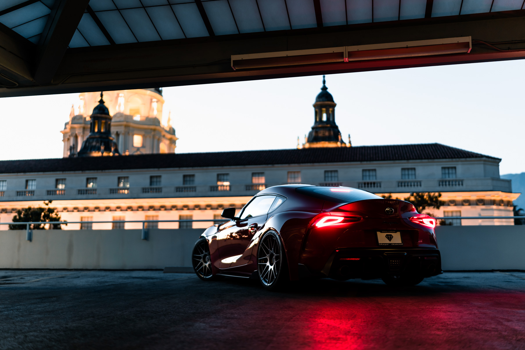 A 2020 Toyota Supra Launch Edition on 20 Inch Blaque Diamond BD-F12 Satin Black Wheels