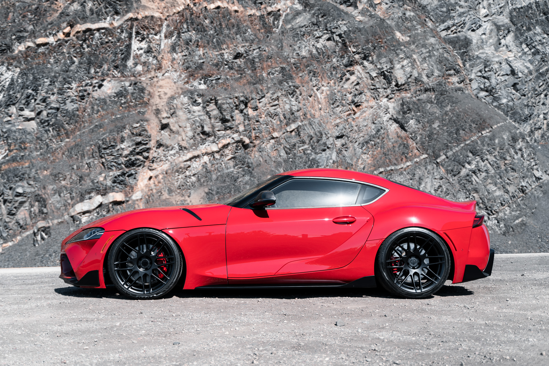 A 2020 Toyota Supra Launch Edition on 20 Inch BD-F12 Gloss Black Wheels