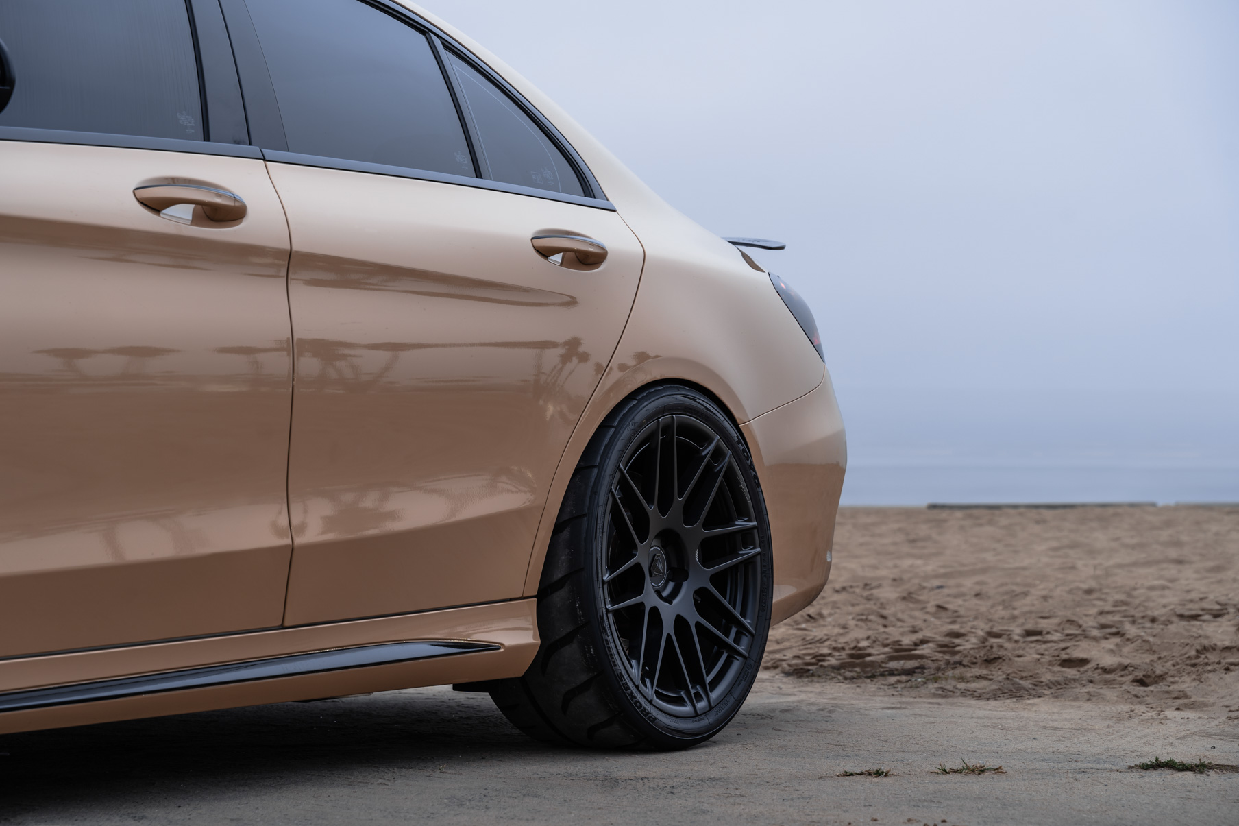 A 2020 Mercedes-Benz C63 AMG on 20 Inch Blaque Diamond BD-F12 Satin Black Wheels