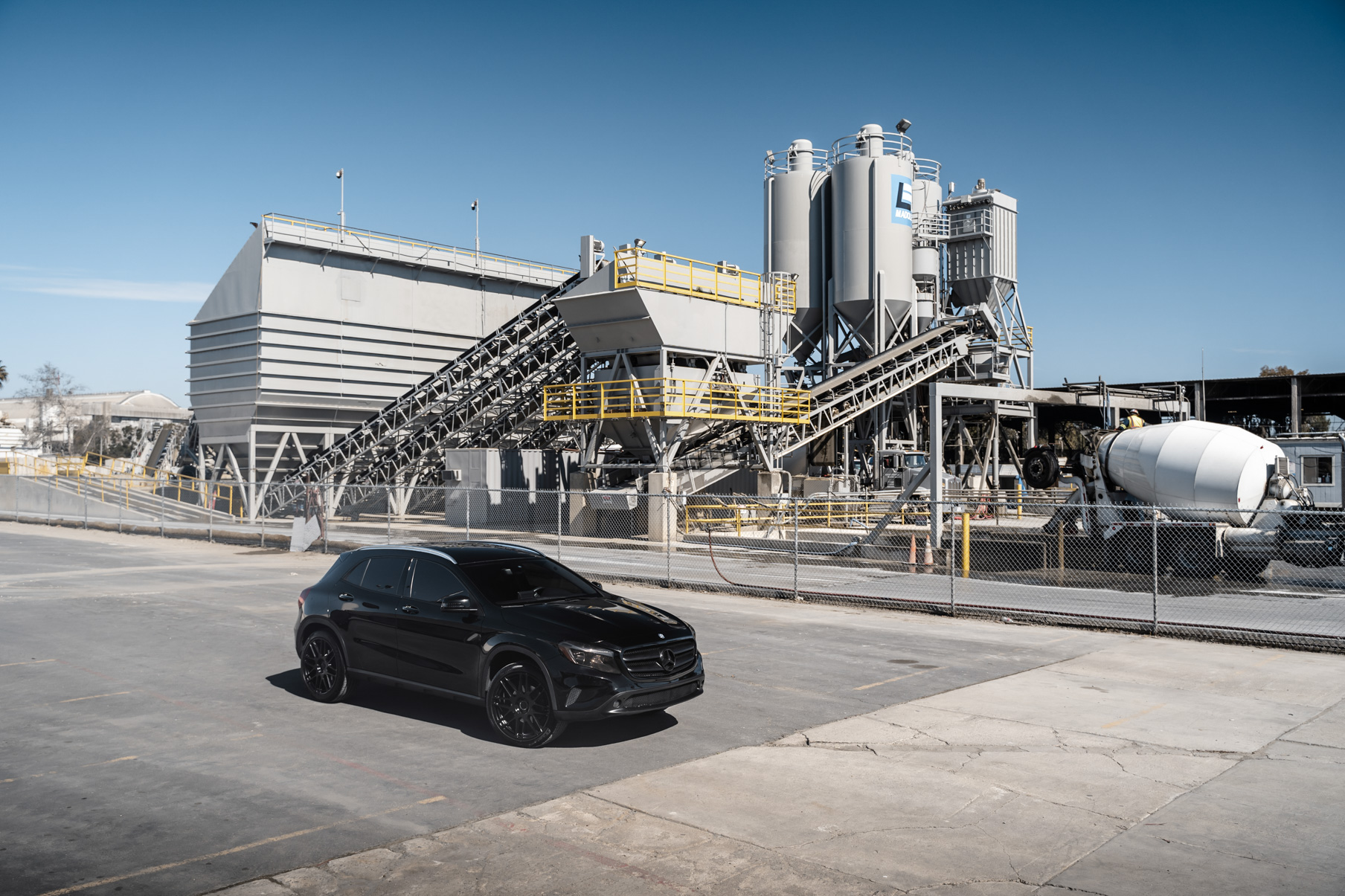 A 2017 Mercedes-Benz GLA250 on Blaque Diamond BD-F12 Satin Black Wheels